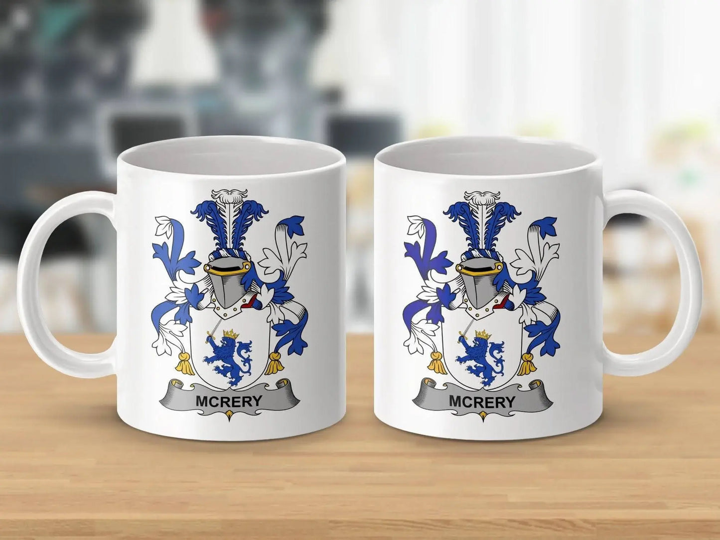 McRery Surname Irish Family Crest Mug - Celtic Ancestry Gifts