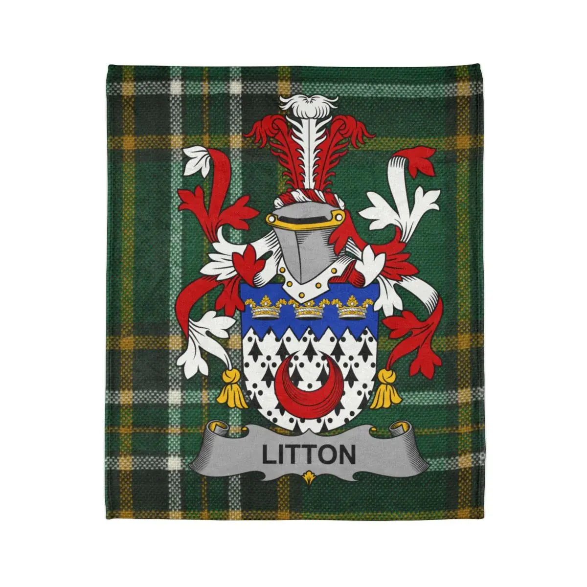 Litton Crest and Tartan Plaid Blanket product
