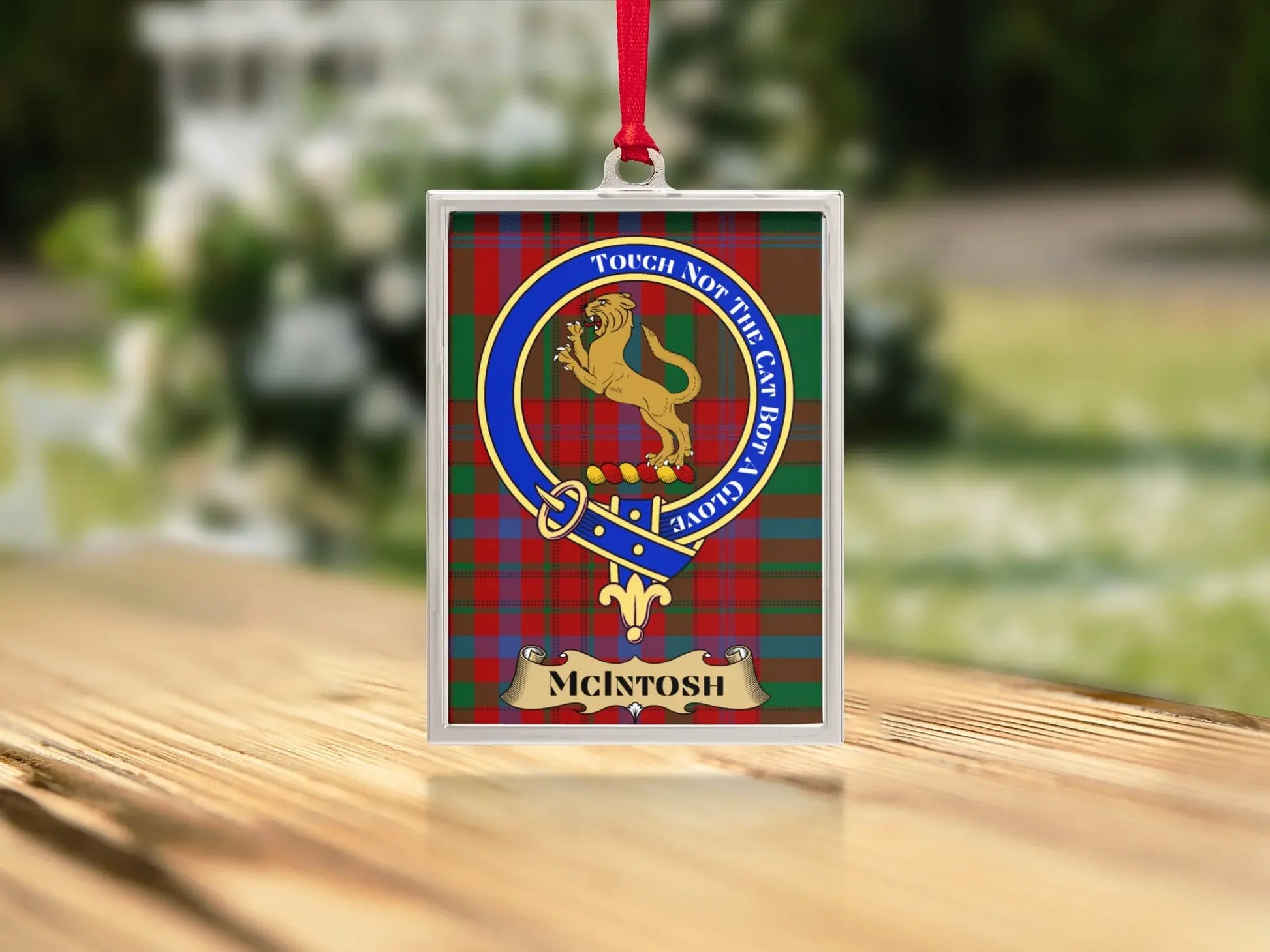 McIntosh Crest Tartan Touch Not Emblem Display product