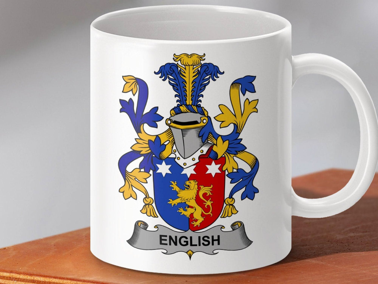 English Surname Irish Family Crest Mug - Celtic Ancestry Gifts
