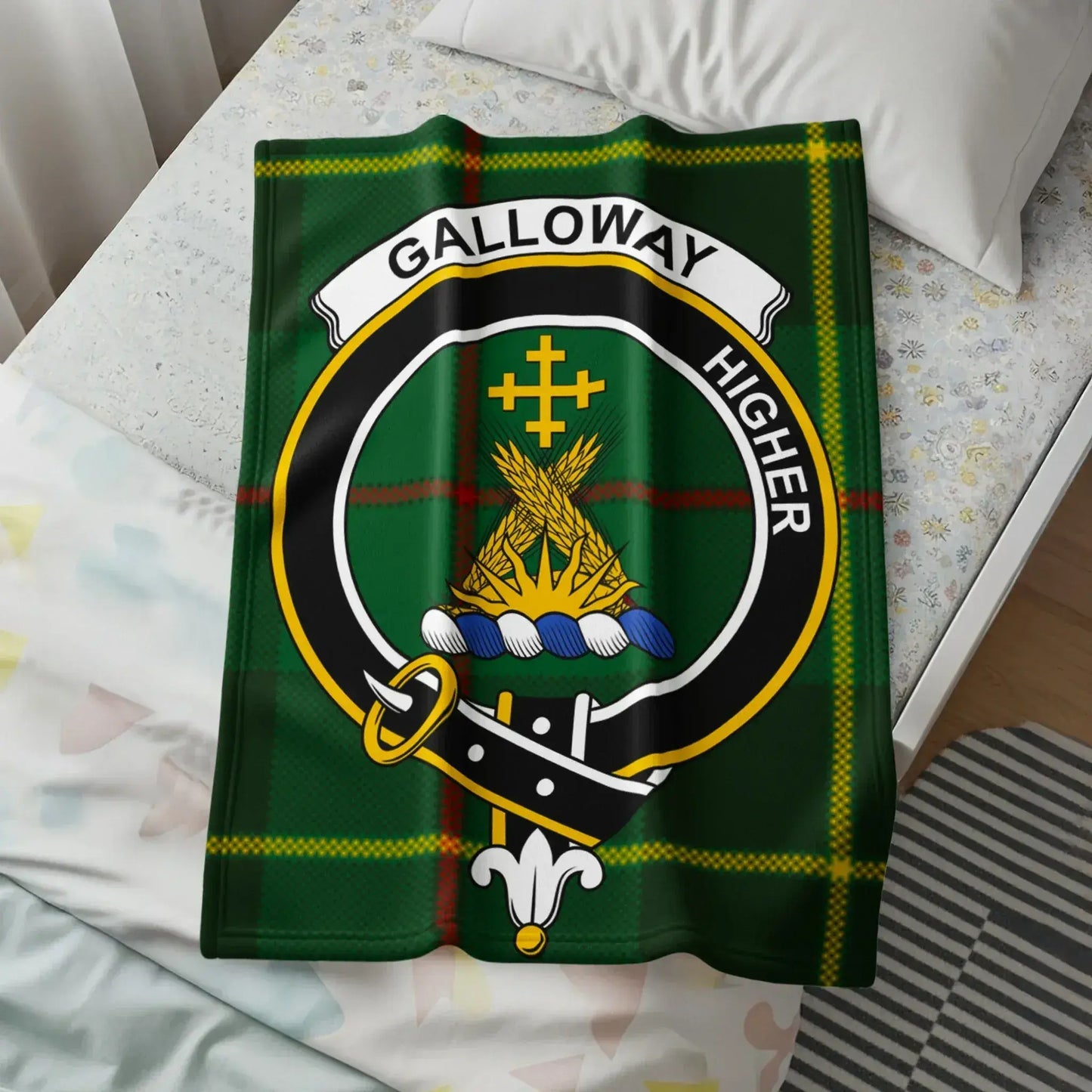 Galloway Higher Crest Emblem Pattern Blanket product