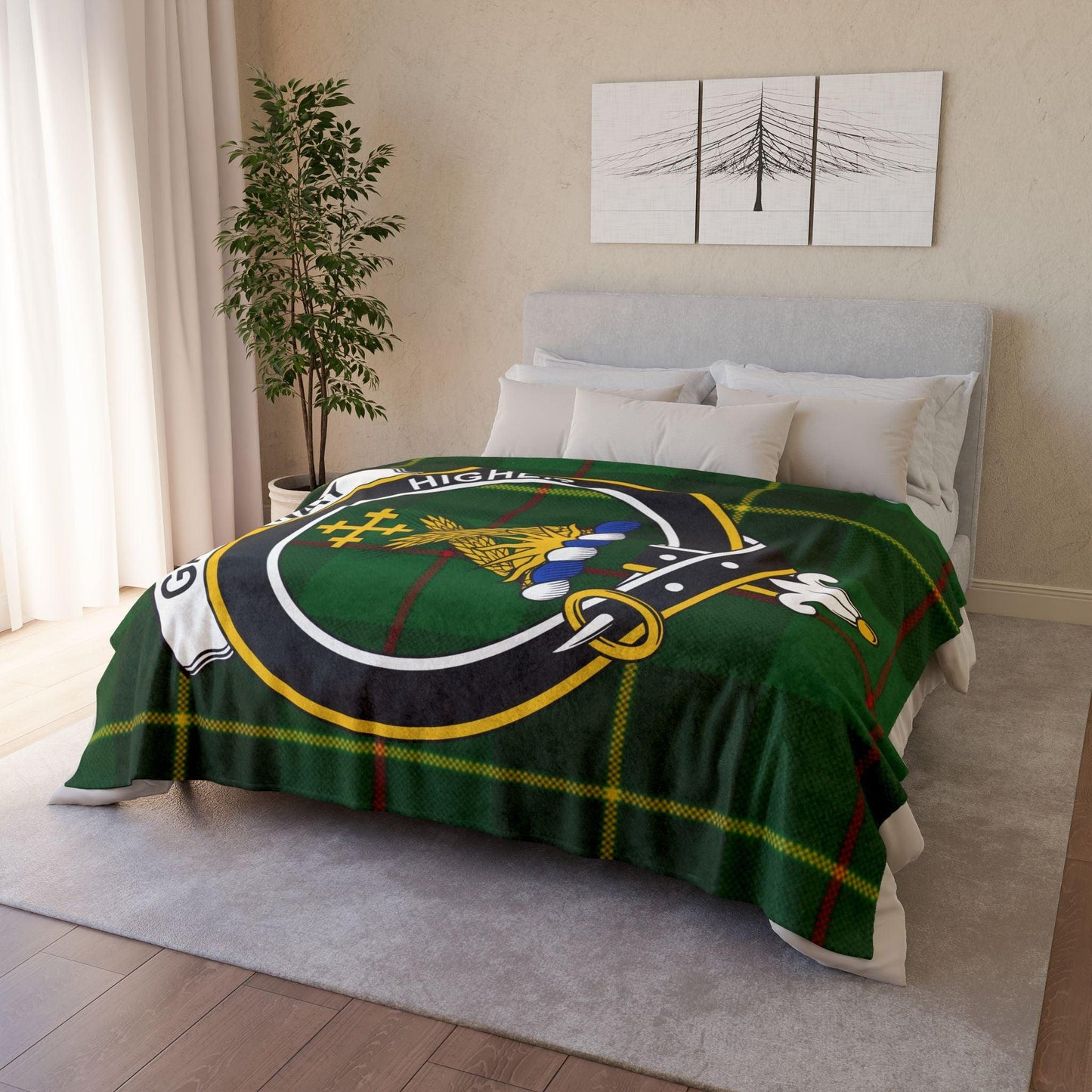 Galloway Clan Tartan Blanket – Scottish Crest Throw