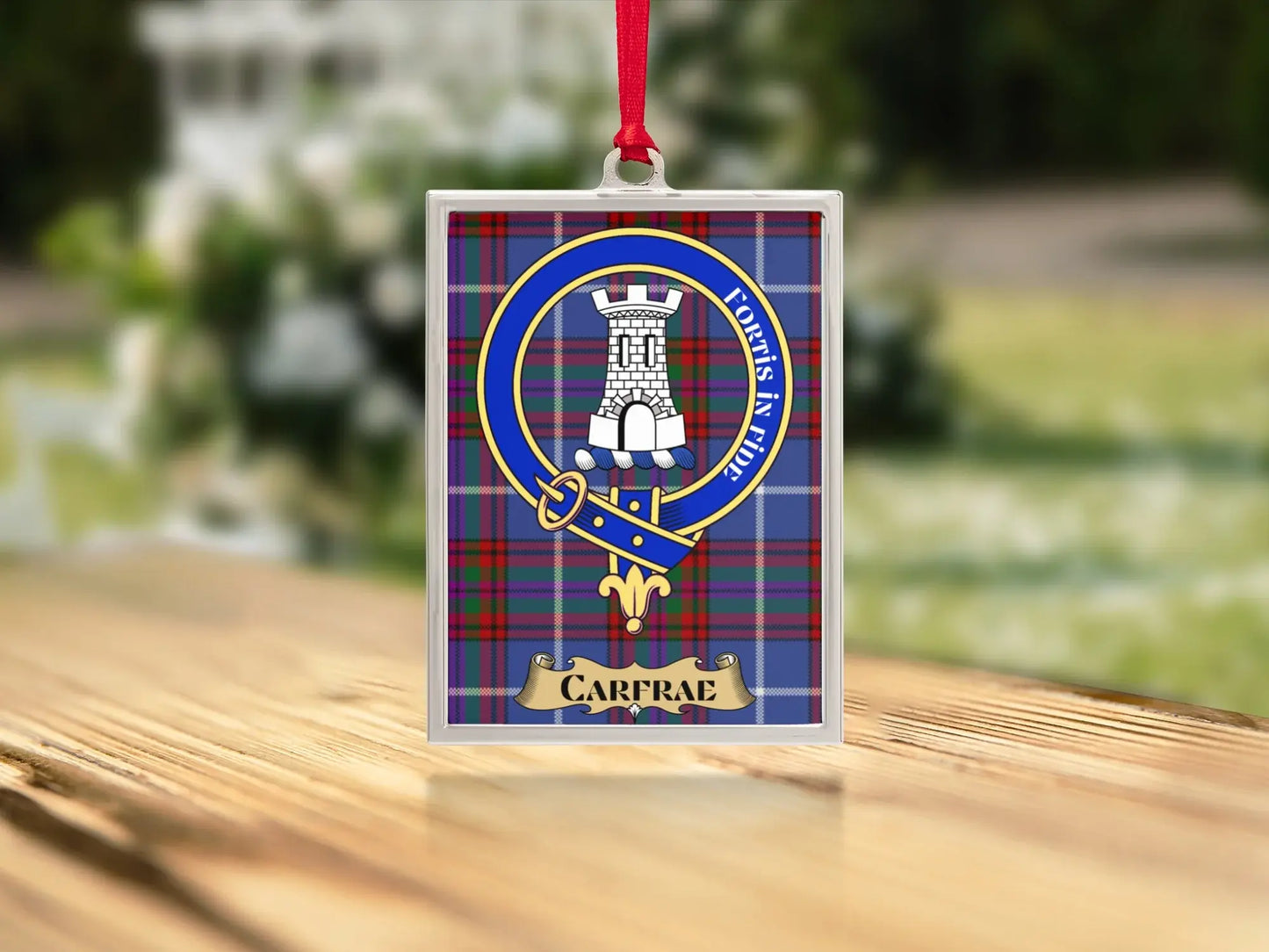 Scottish Clan Carfrae Tartan Design Ornament product