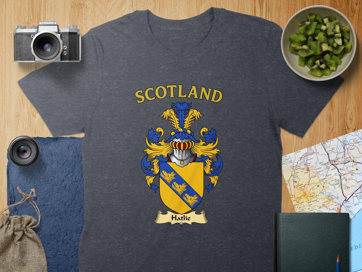 Hatlie Clan Family Crest Scotland T-Shirt - Celtic Ancestry Gifts