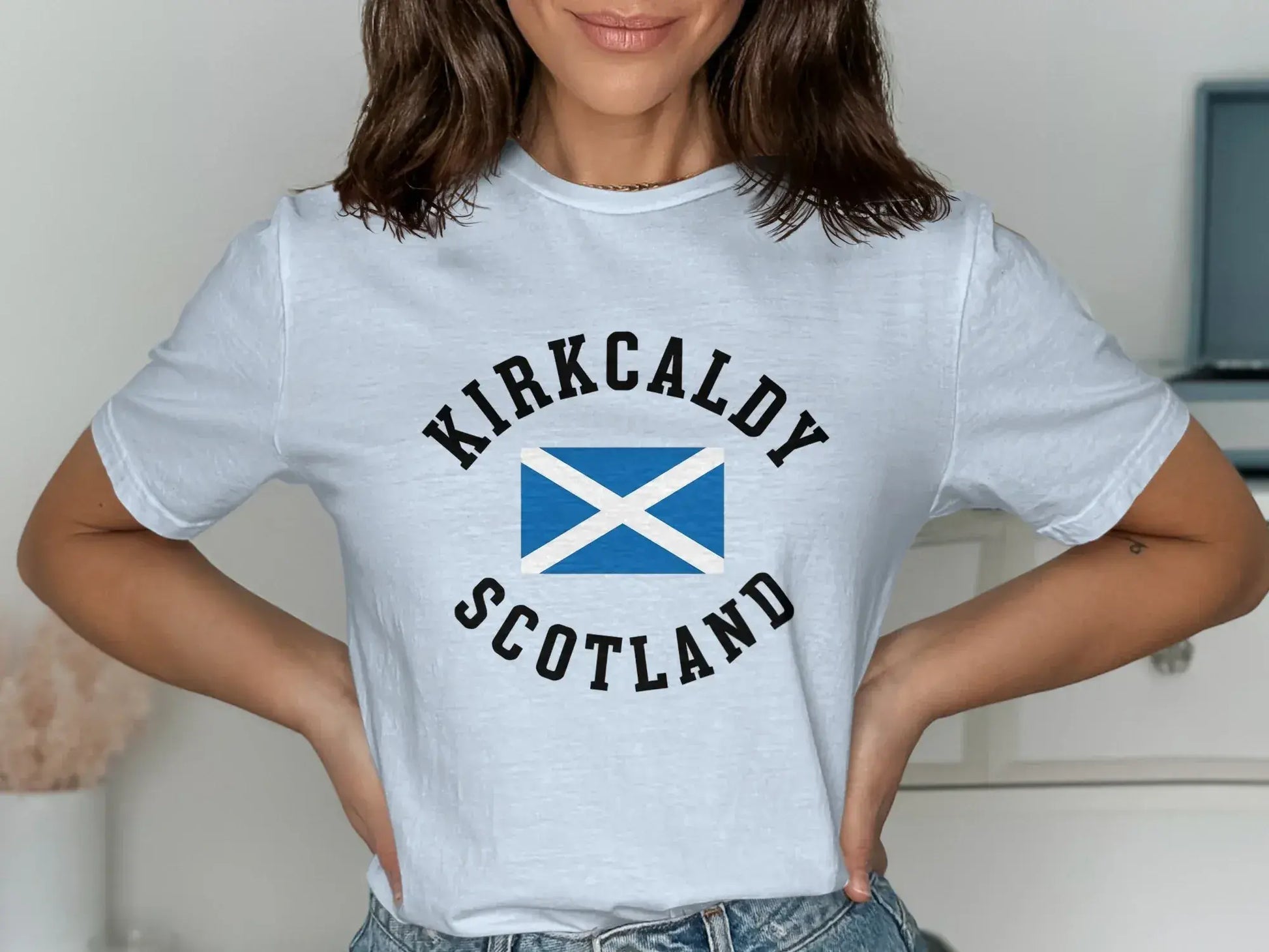 Kirkcaldy Scotland Flag Graphic T-Shirt product type