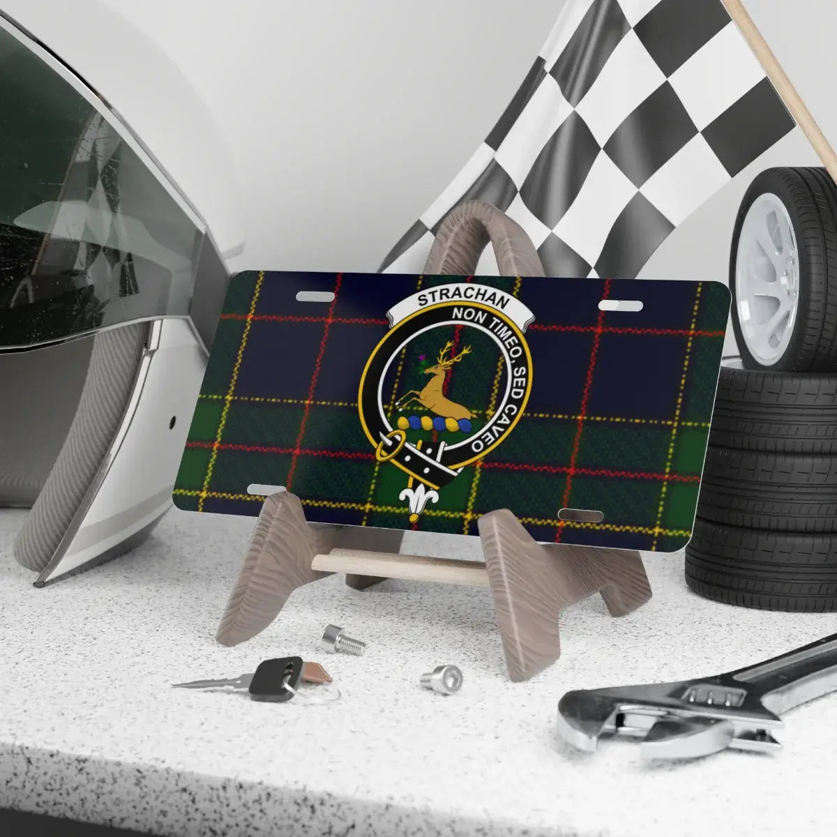 Strachan Non Time Sed Caveo Plaid Emblem License Plate product