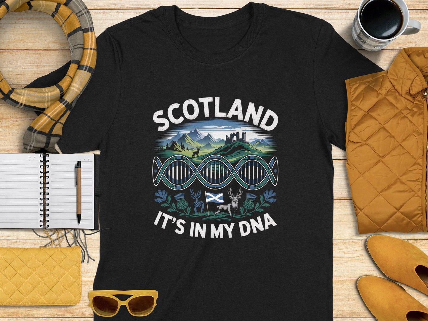 Scenic Highland Scotland It's In My DNA T-Shirt - Celtic Ancestry Gifts