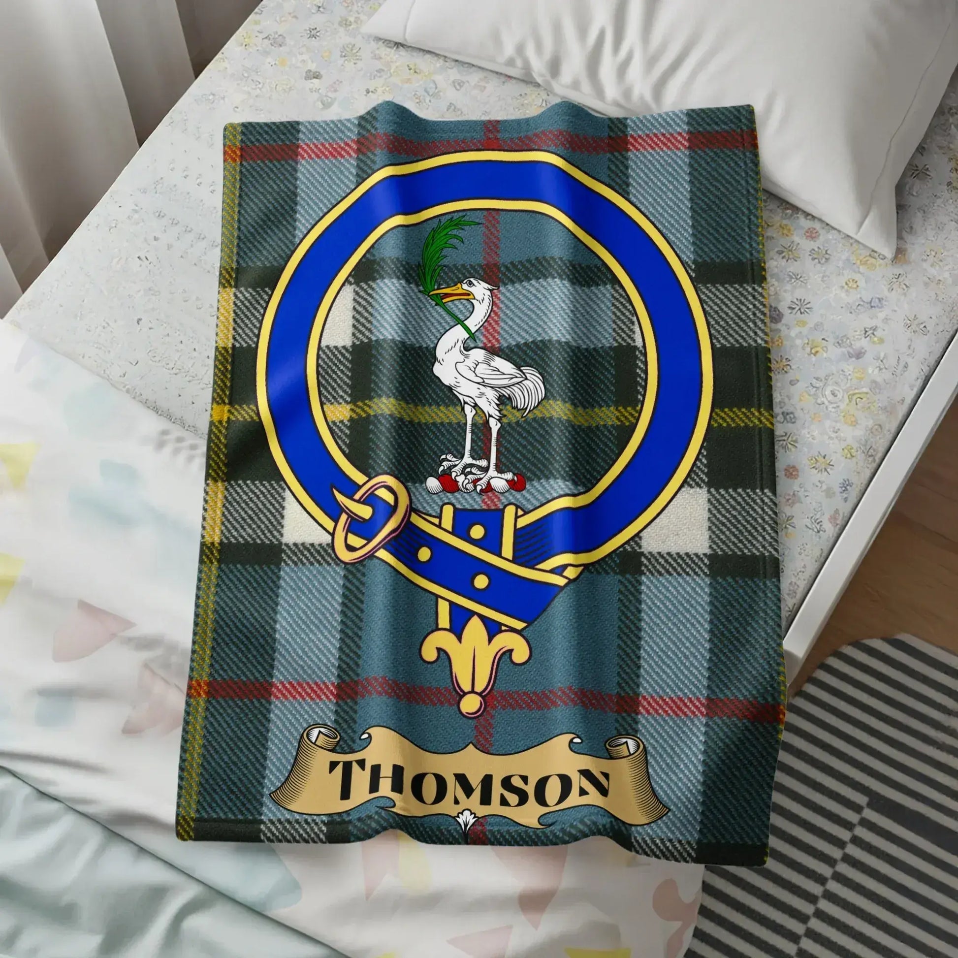 Personalized Thomson Tartan Crest Blanket product