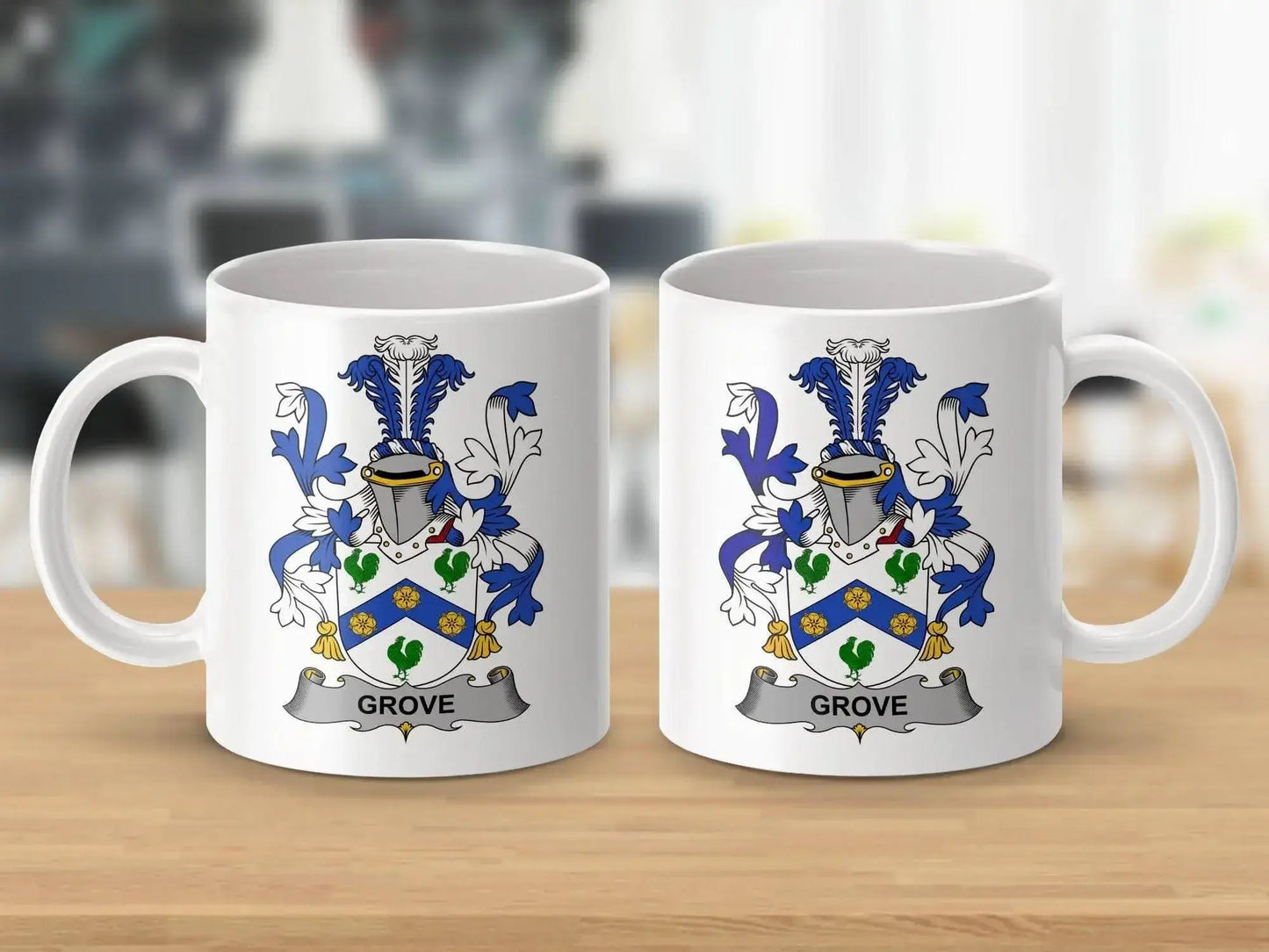 Grove Surname Irish Family Crest Mug - Celtic Ancestry Gifts