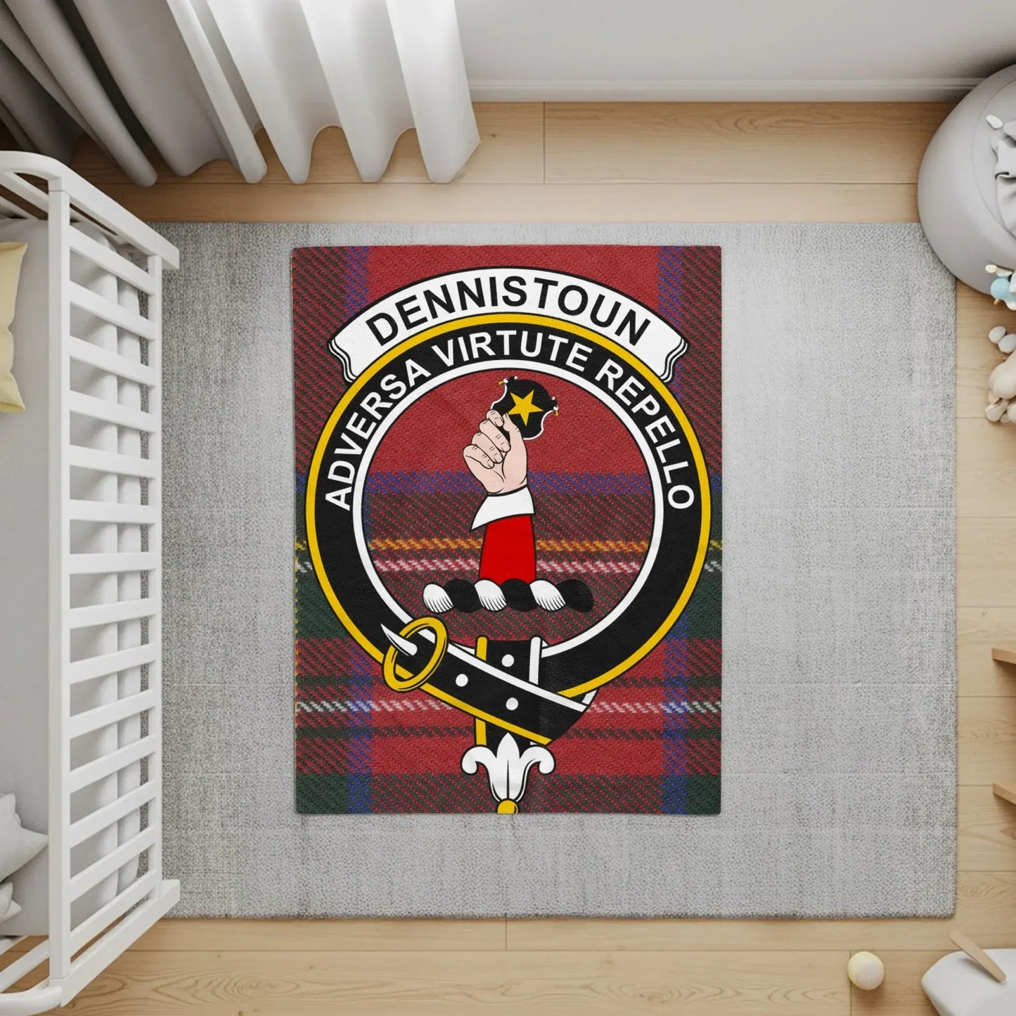 Dennistoun Adversa Virtute Repello Area Rug product