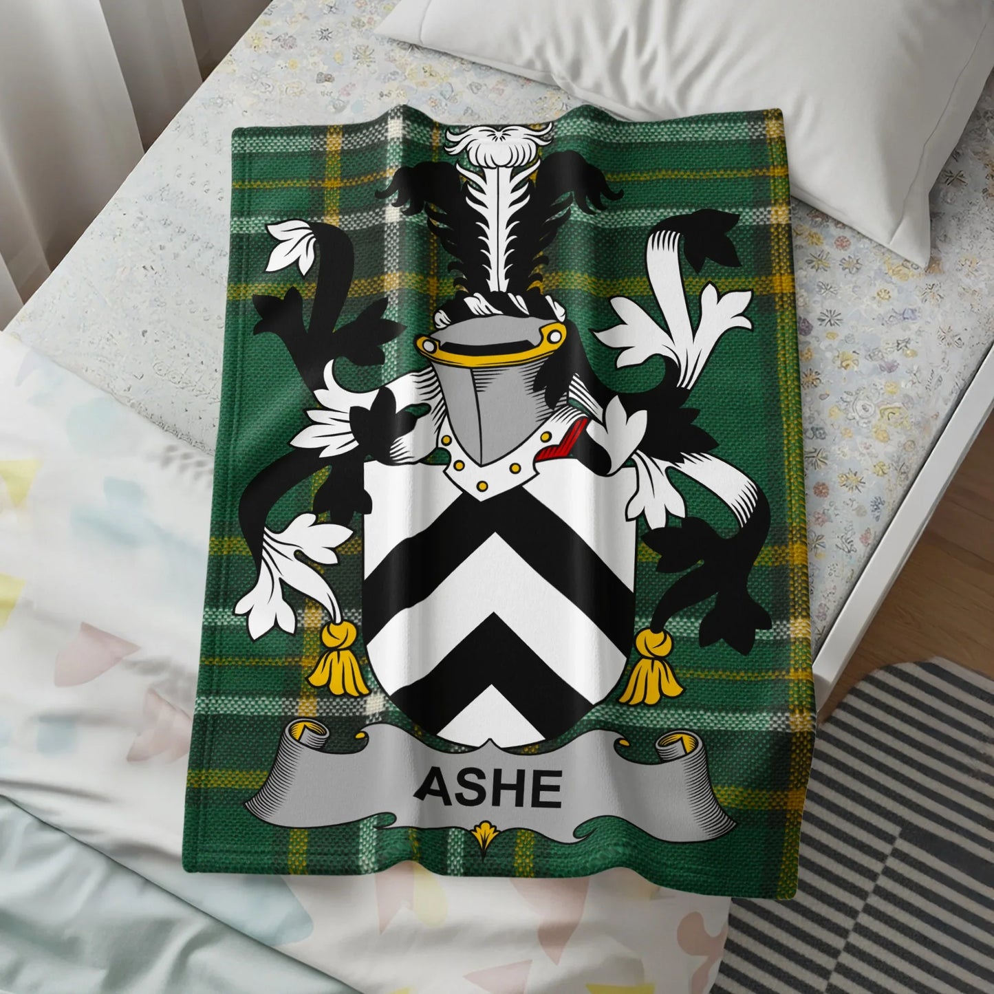 Personalized Family Crest Throw Blanket product