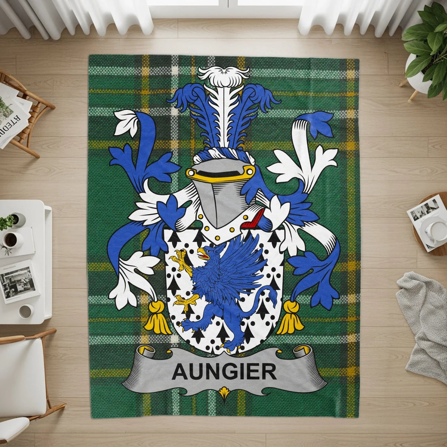 Family Crest Design Aungier Tartan Rug product