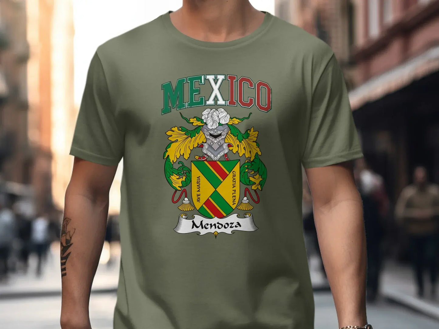 Mexico Mendoza Family Crest Graphic T-Shirt product