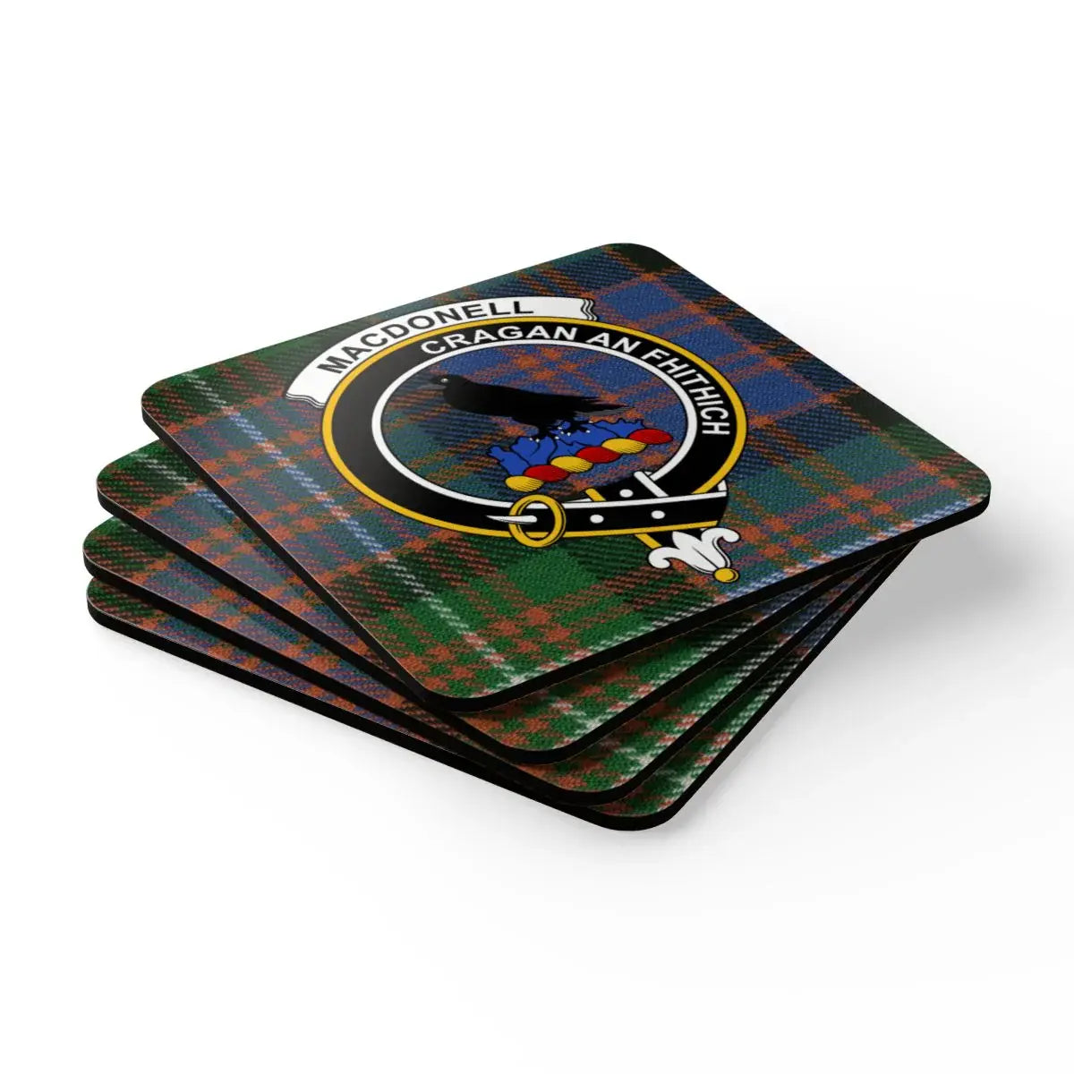 Macdonell of Clan Macdonald Crest Set of Coasters product