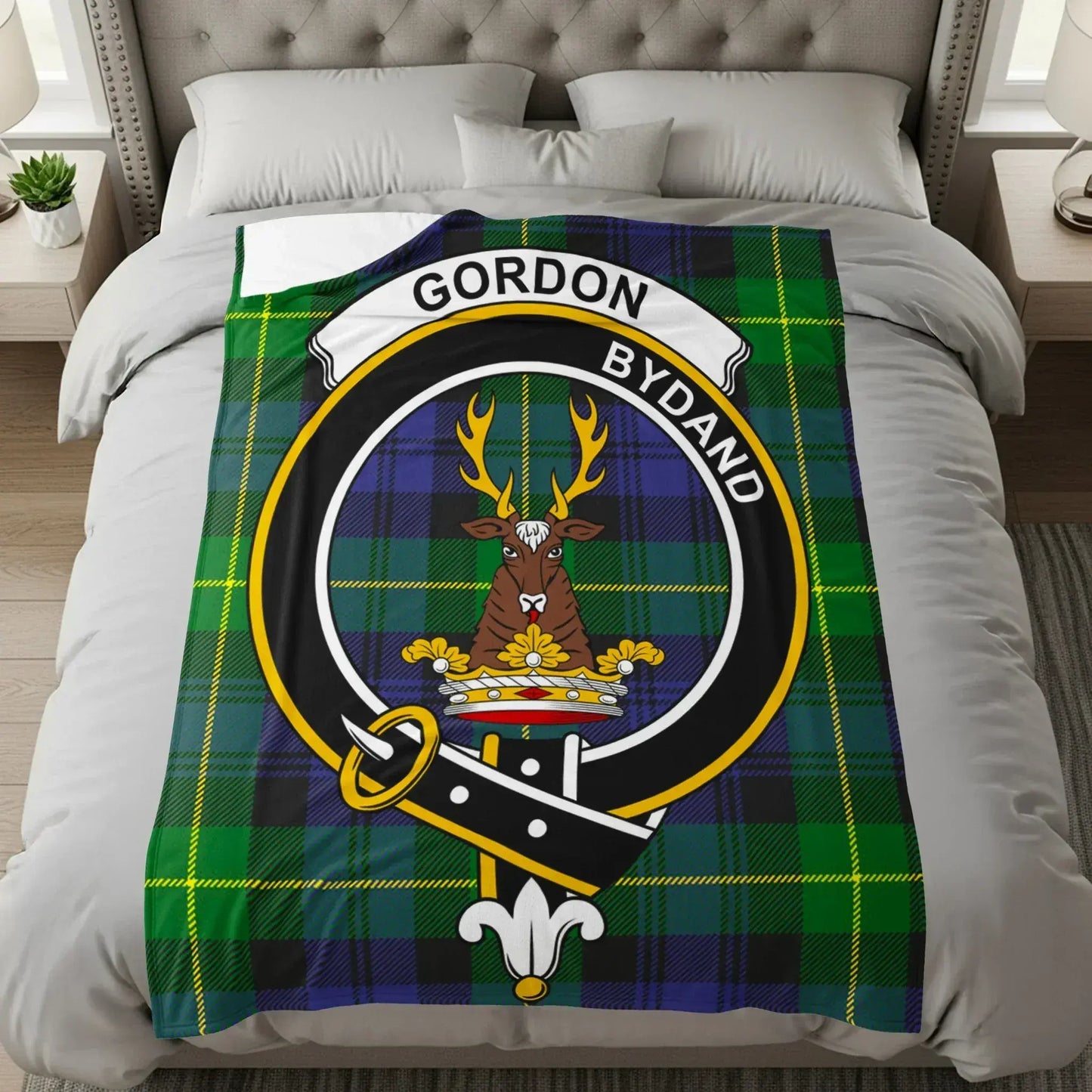 Scottish Clan Crest Gordon BYDAND Blanket product type