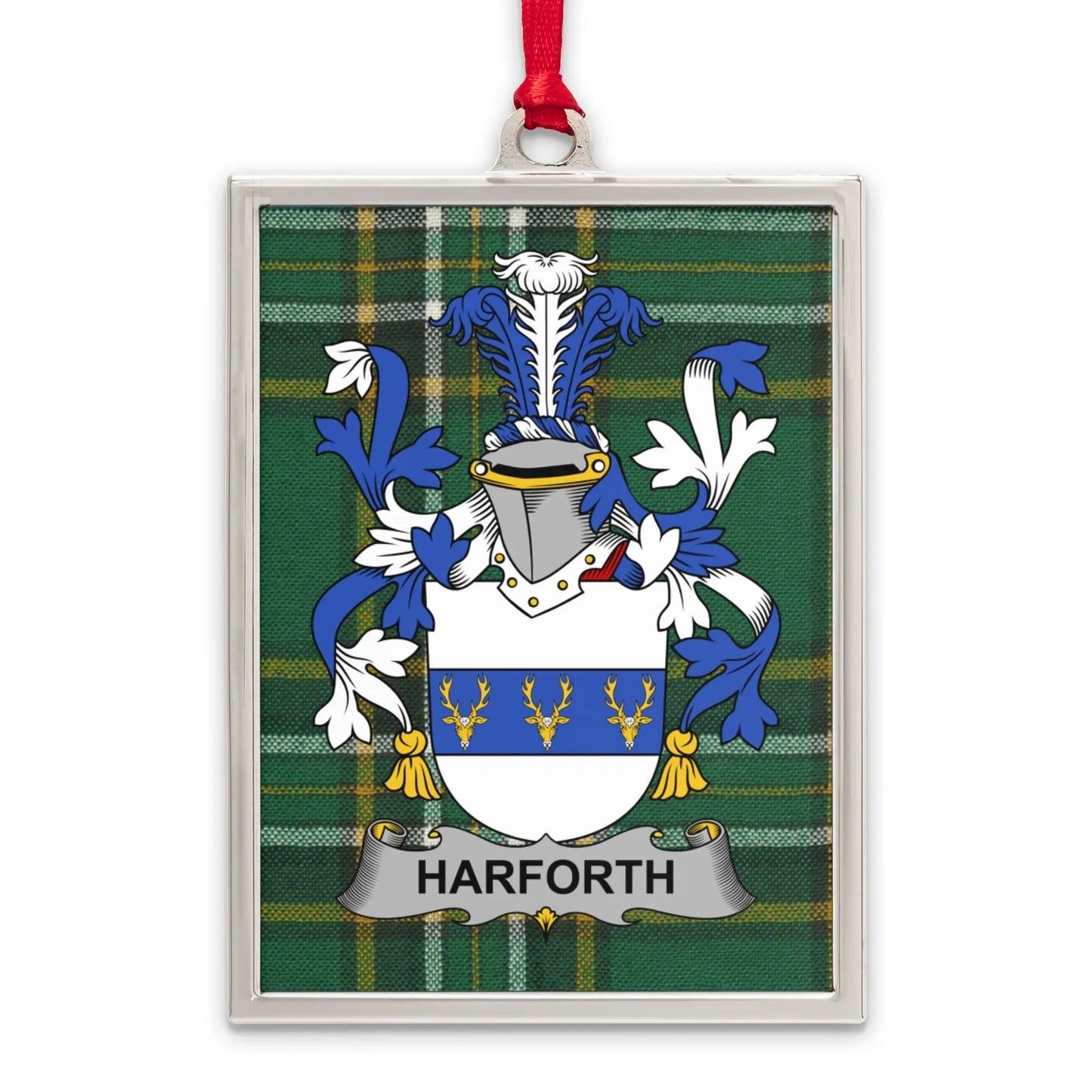 Harforth Tartan Plaid Crest Shield Ornament product