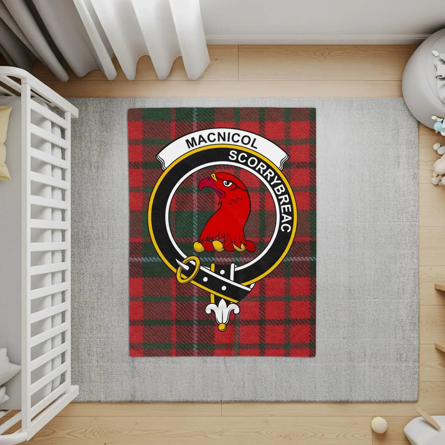 MacNicol Scorrybreac Red Tartan Pattern Rug product