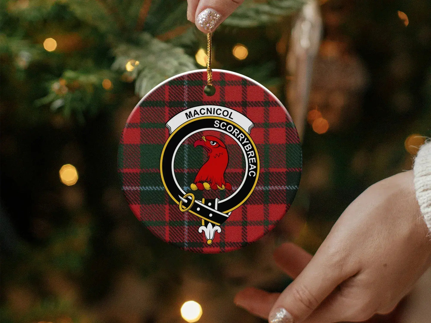 Tartan Pattern Macnicol Scorrybreac Holiday Ornament product type