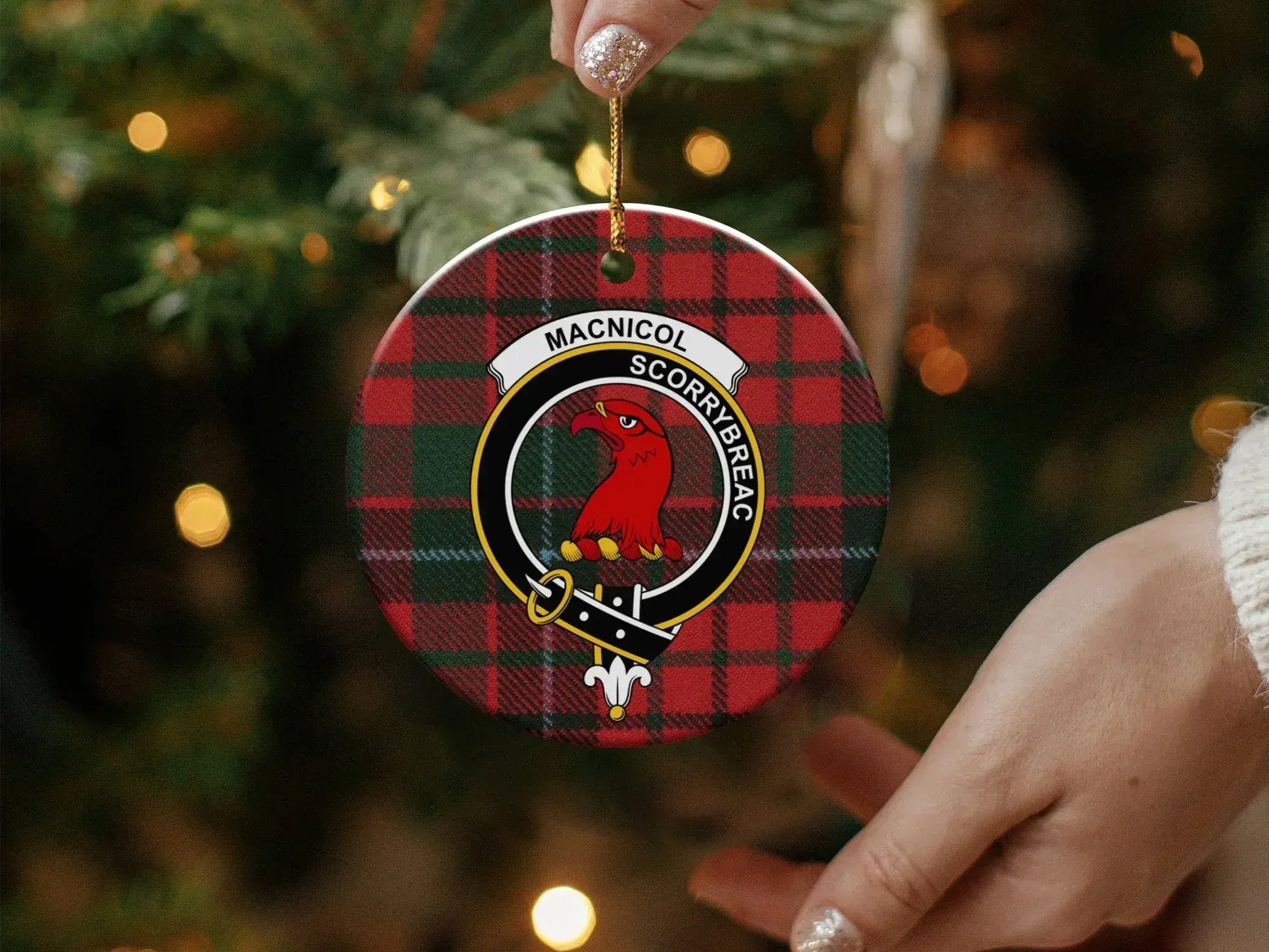 Tartan Pattern Macnicol Scorrybreac Holiday Ornament product type