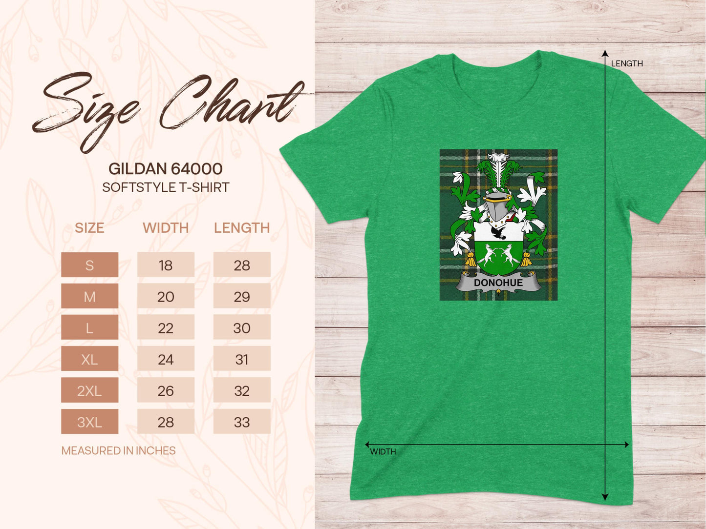 Donohue Family Crest Tartan Irish National T-Shirt - Celtic Ancestry Gifts