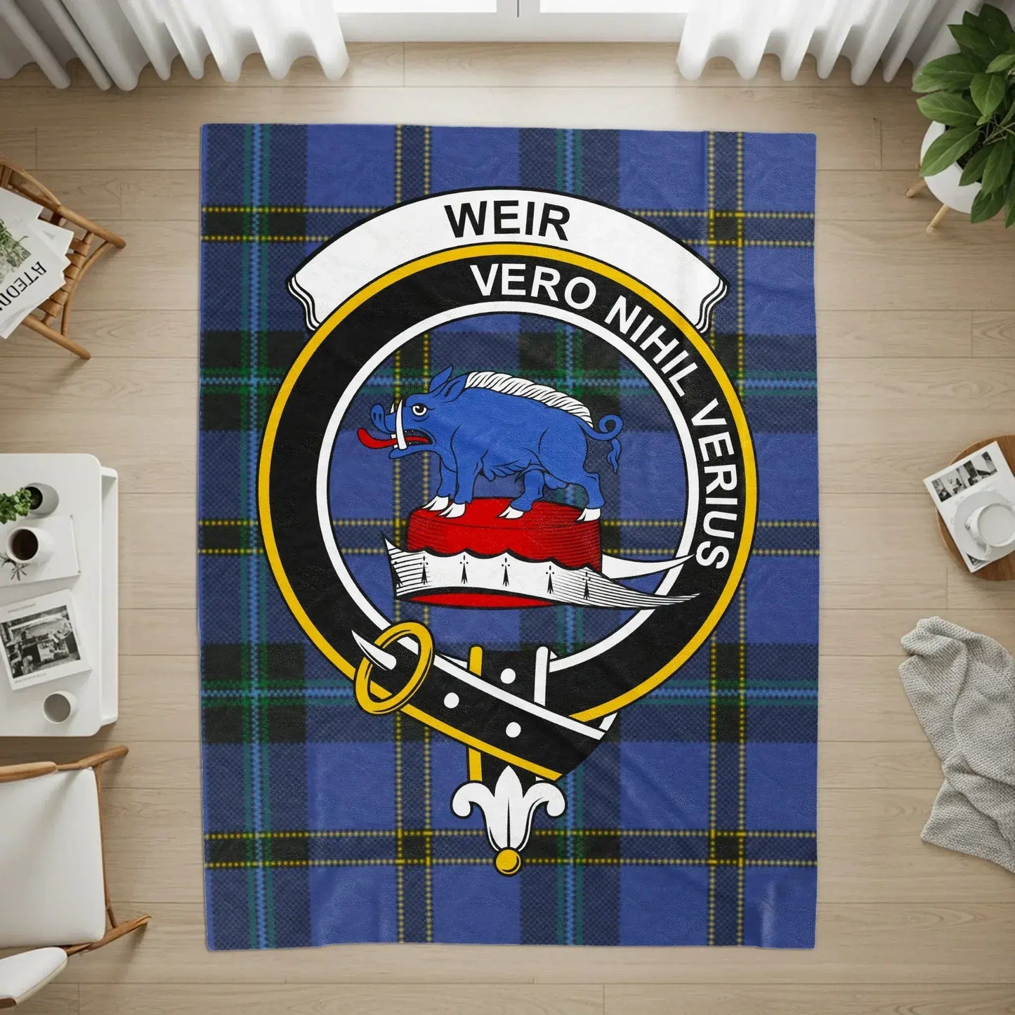 Tartan Carpet with Family Crest Design product type