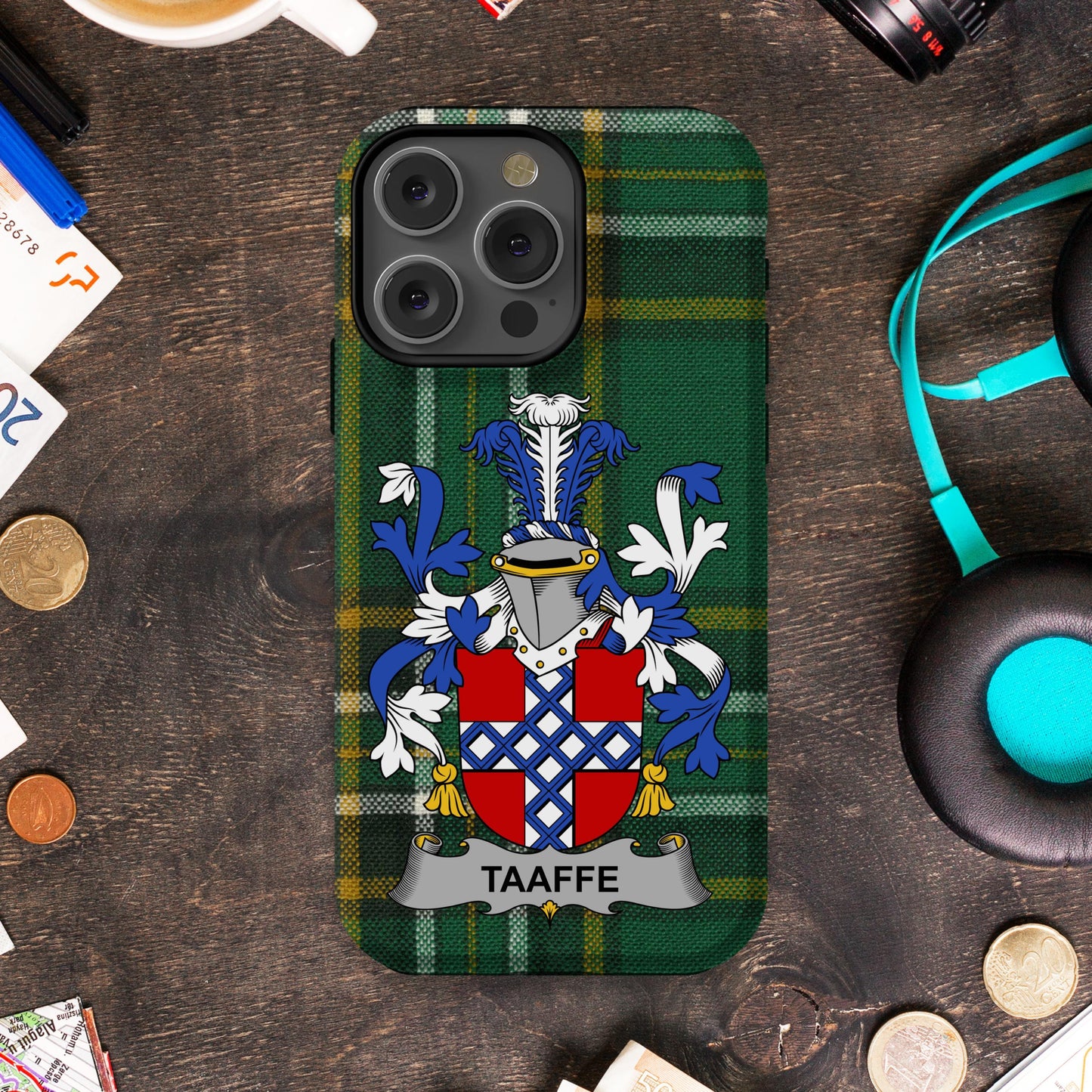 Unique Tartan Phone Case with Family Crest product