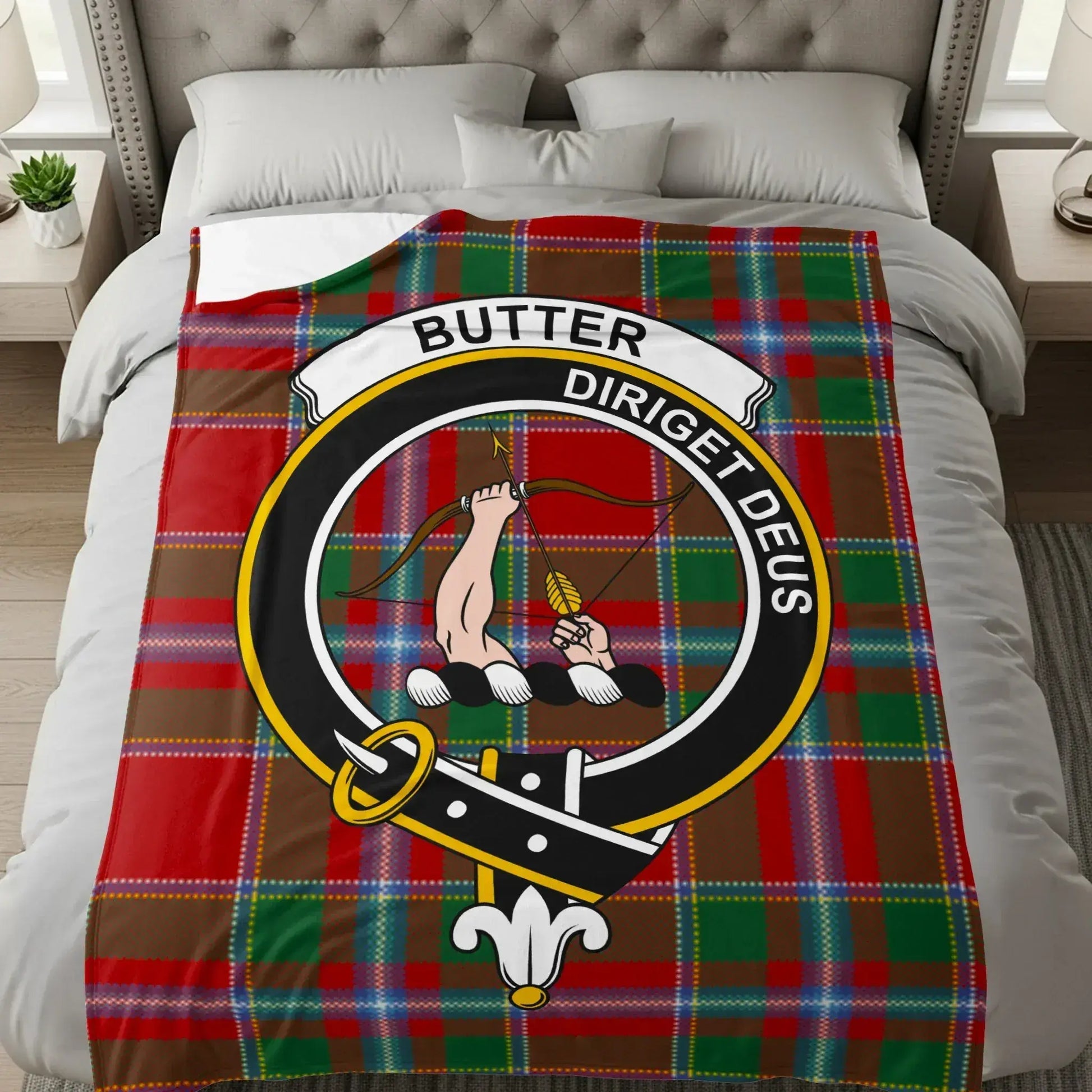 Butter Diriget Deus Clan Logo Throw Blanket product