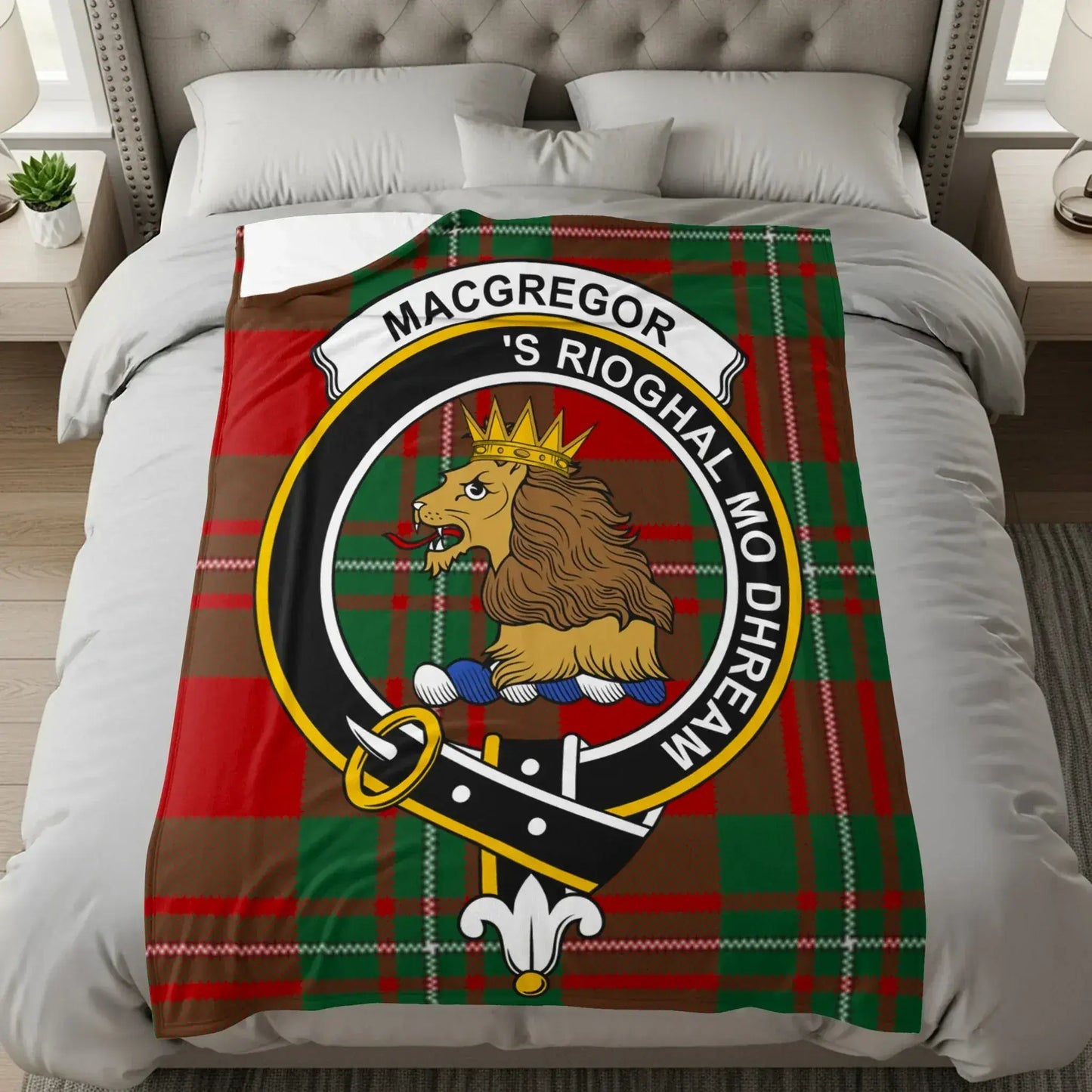 Macgregor Clan Crest Tartan Pattern Bedspread product type