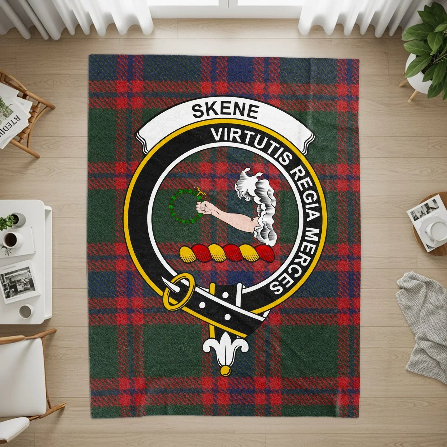 Skene Virtutis Regia Merces Plaid Design Rug product type