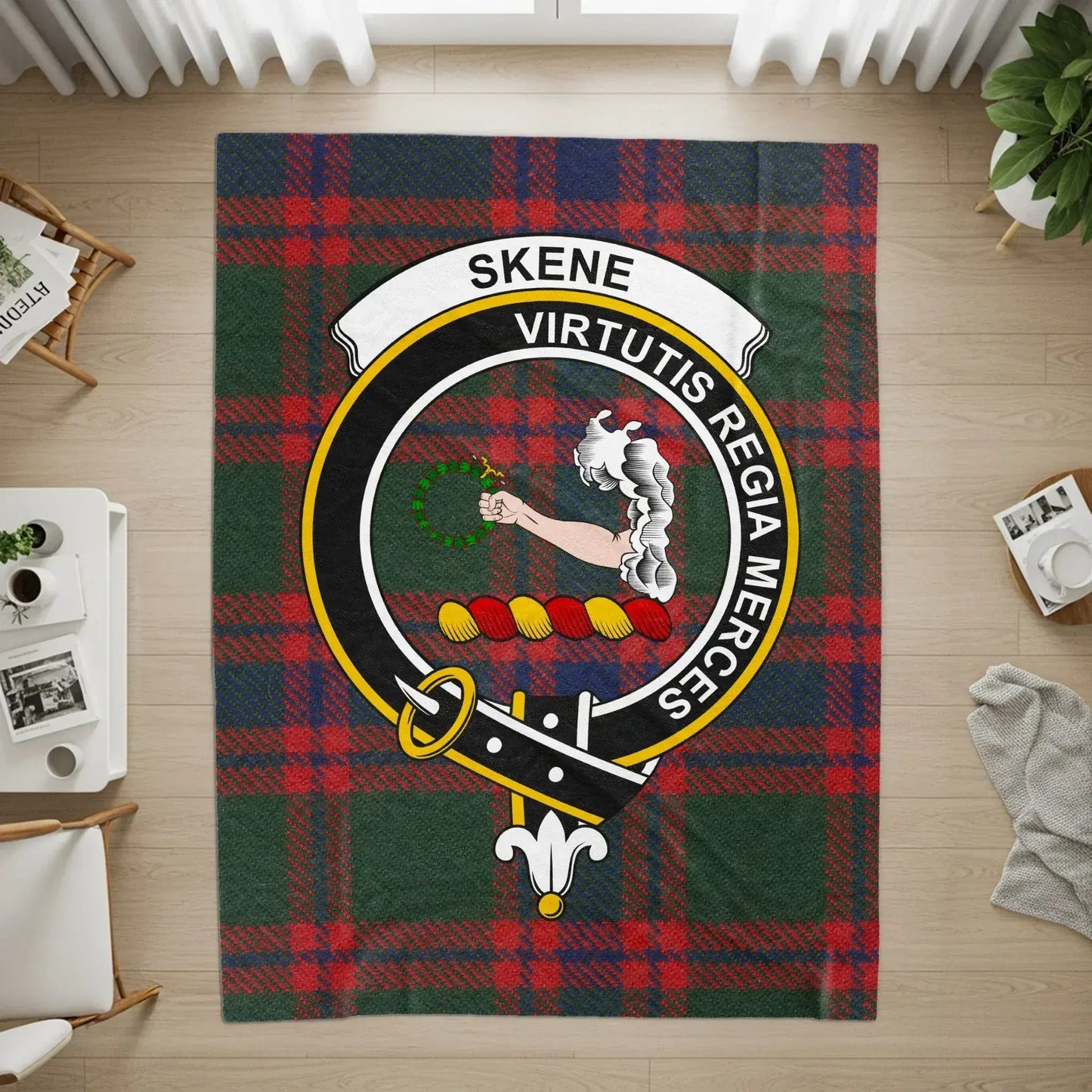 Skene Virtutis Regia Merces Plaid Design Rug product type