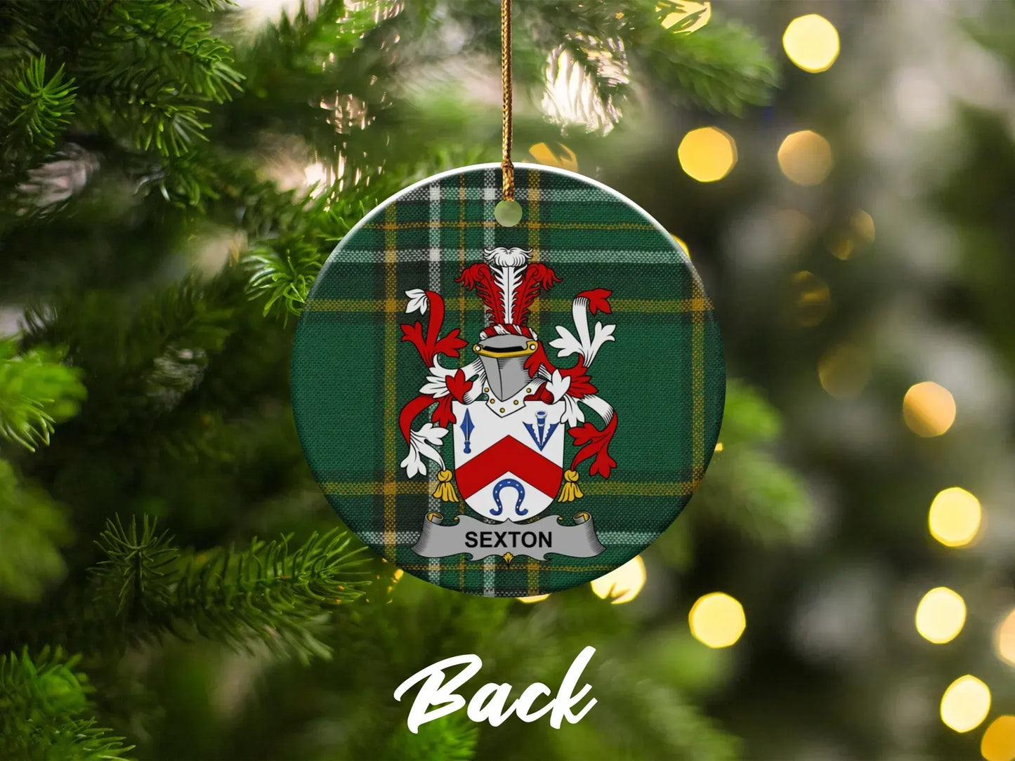 Family Heritage Crest Ornament for Holiday Decorations product type