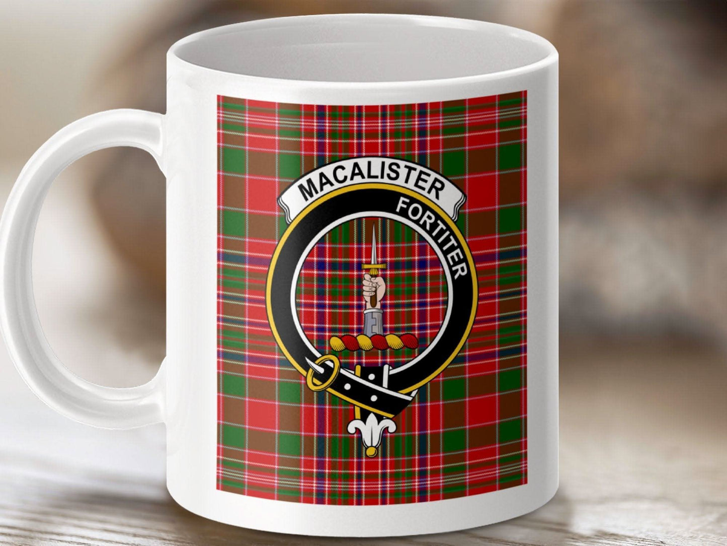 Macalister Fortiter Clan Crest Mug product