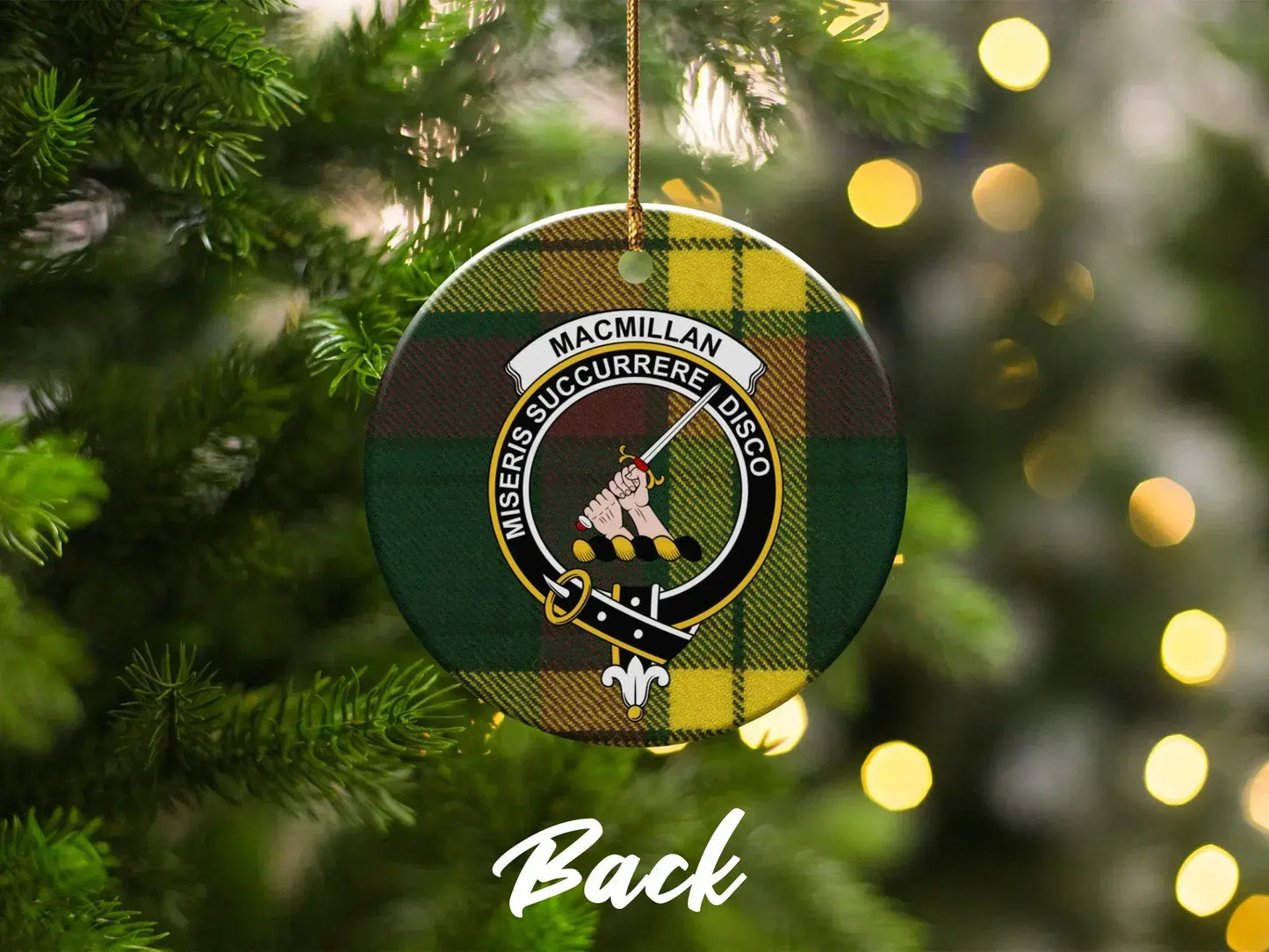 Macmillan Clan Crest Ceramic Christmas Ornament product type