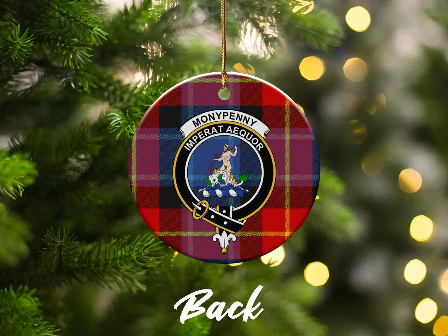 Moneypenny Imperat Aequor Tartan Christmas ornament product