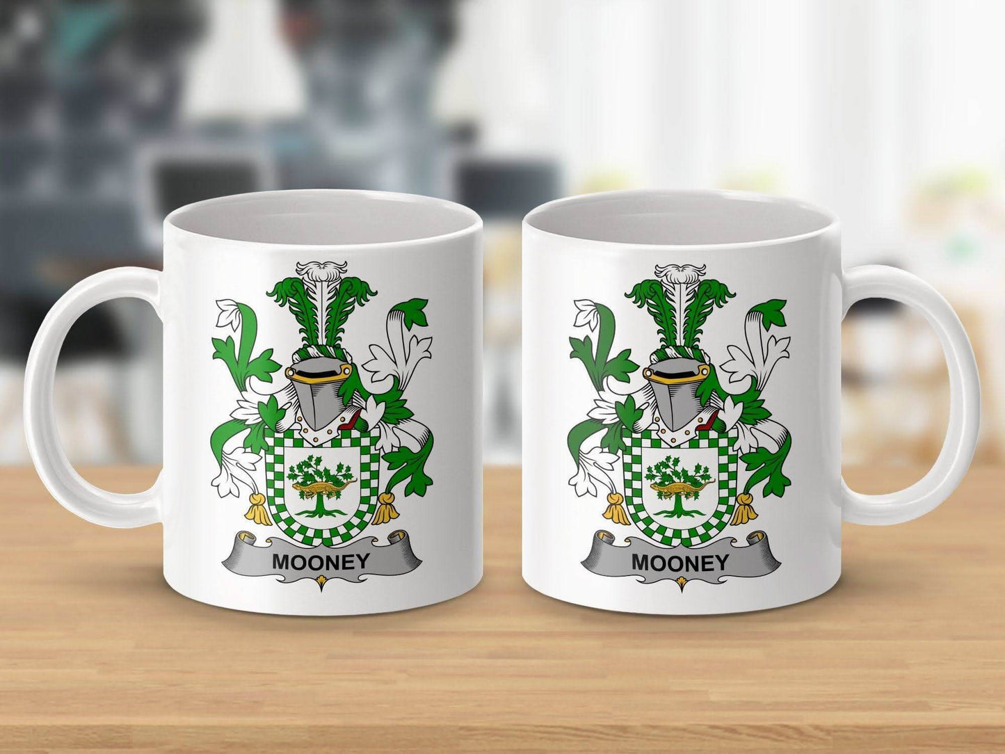 Mooney Family Crest Unique Design Coffee Mug - Celtic Ancestry Gifts
