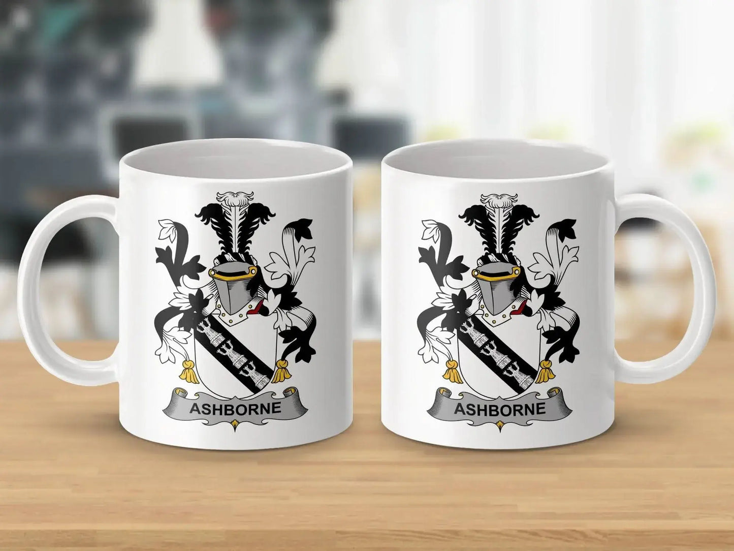 Ashborne Surname Irish Family Crest Heritage Gift Mug - Celtic Ancestry Gifts