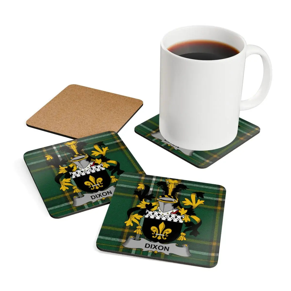 Family Crest Coasters Set with Custom Print Coaster product type