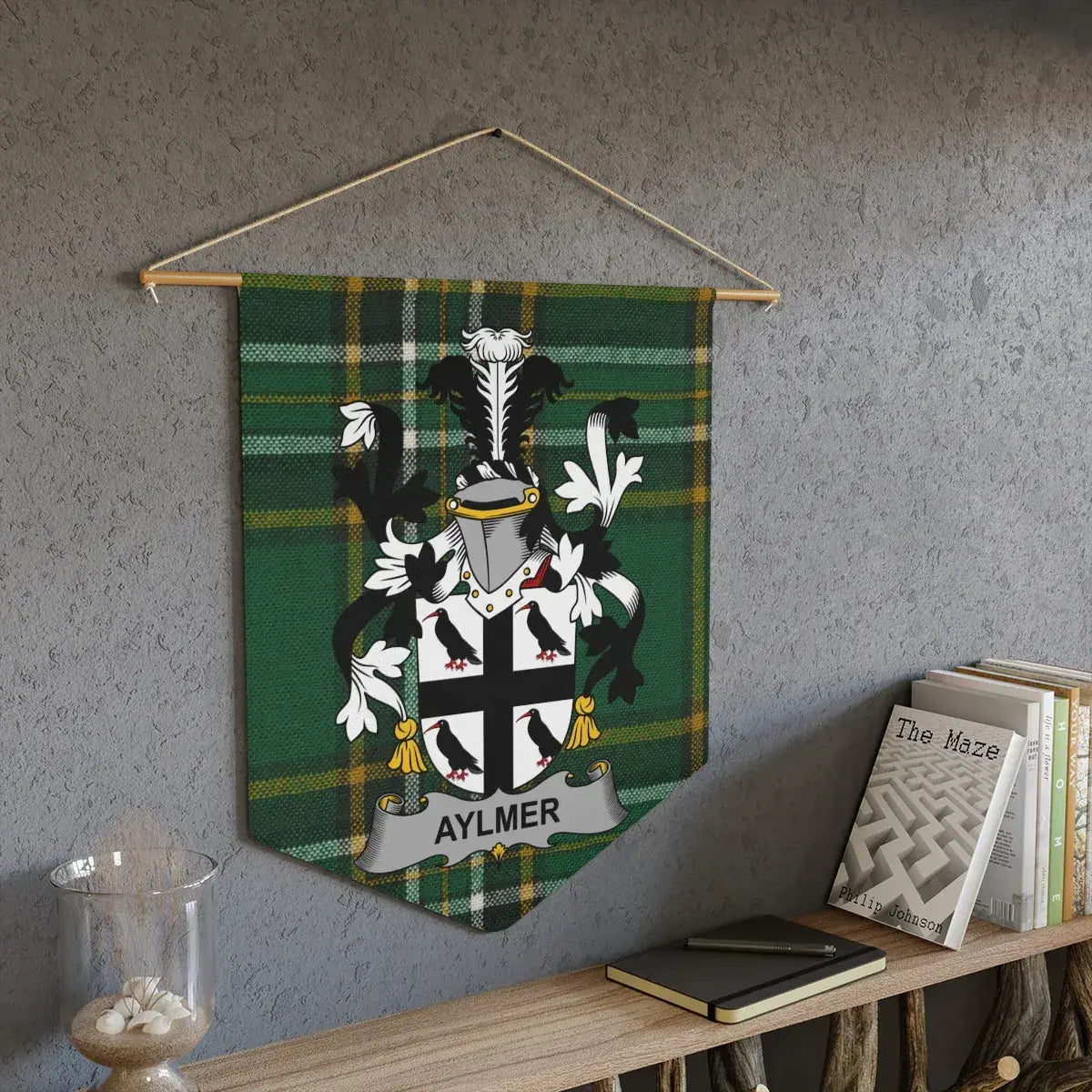 Aylmer Green Plaid Decorative Tapestry Wall Art product