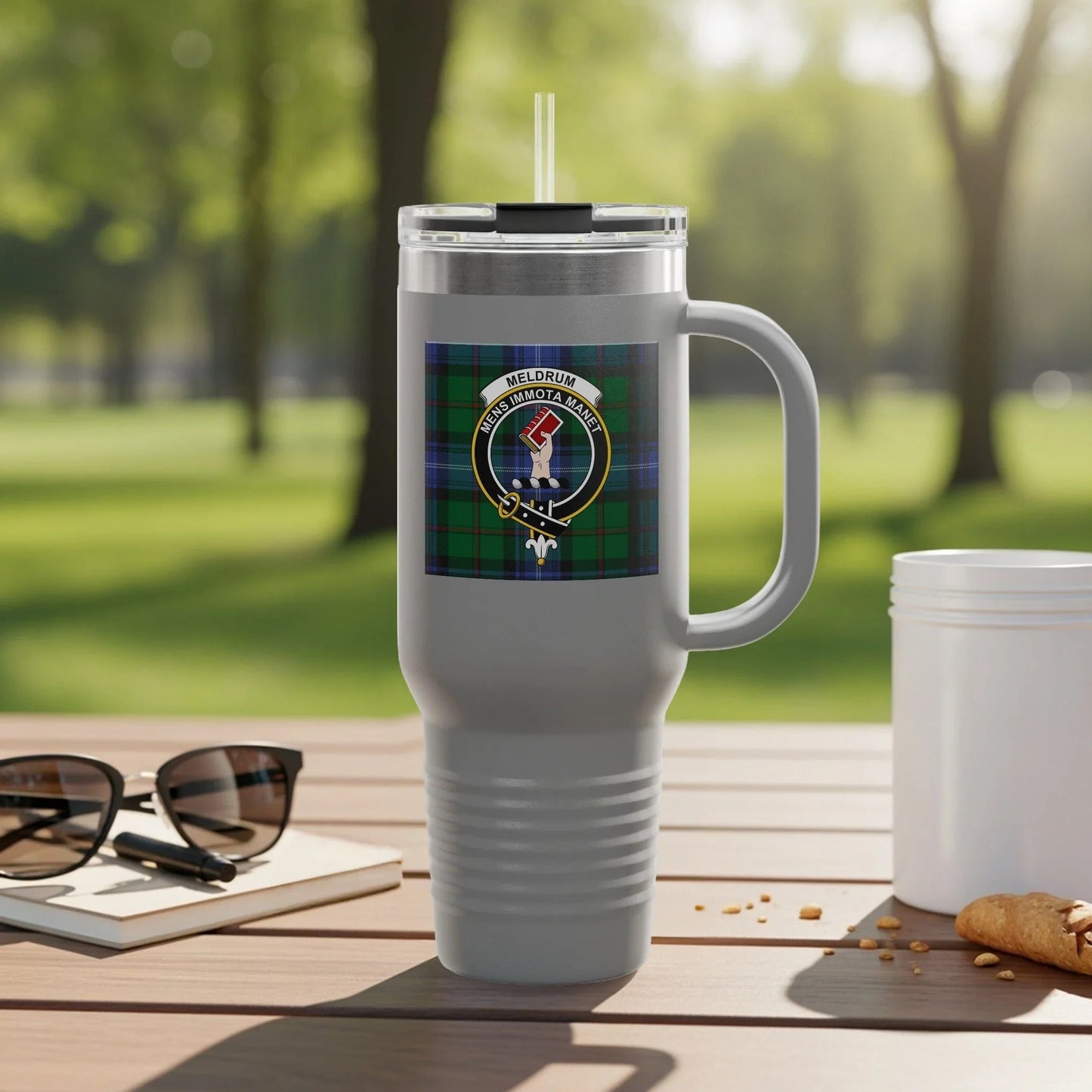 Plaid Custom Insulated Tumbler With Handle product