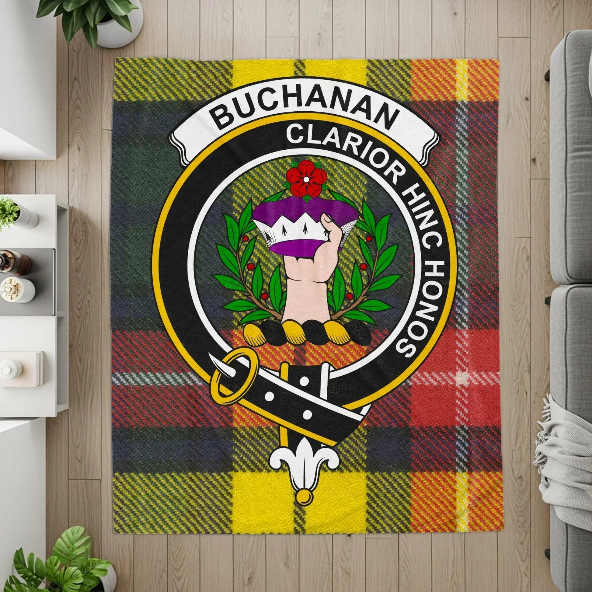 Scottish Clan Buchanan Tartan Design Blanket product type