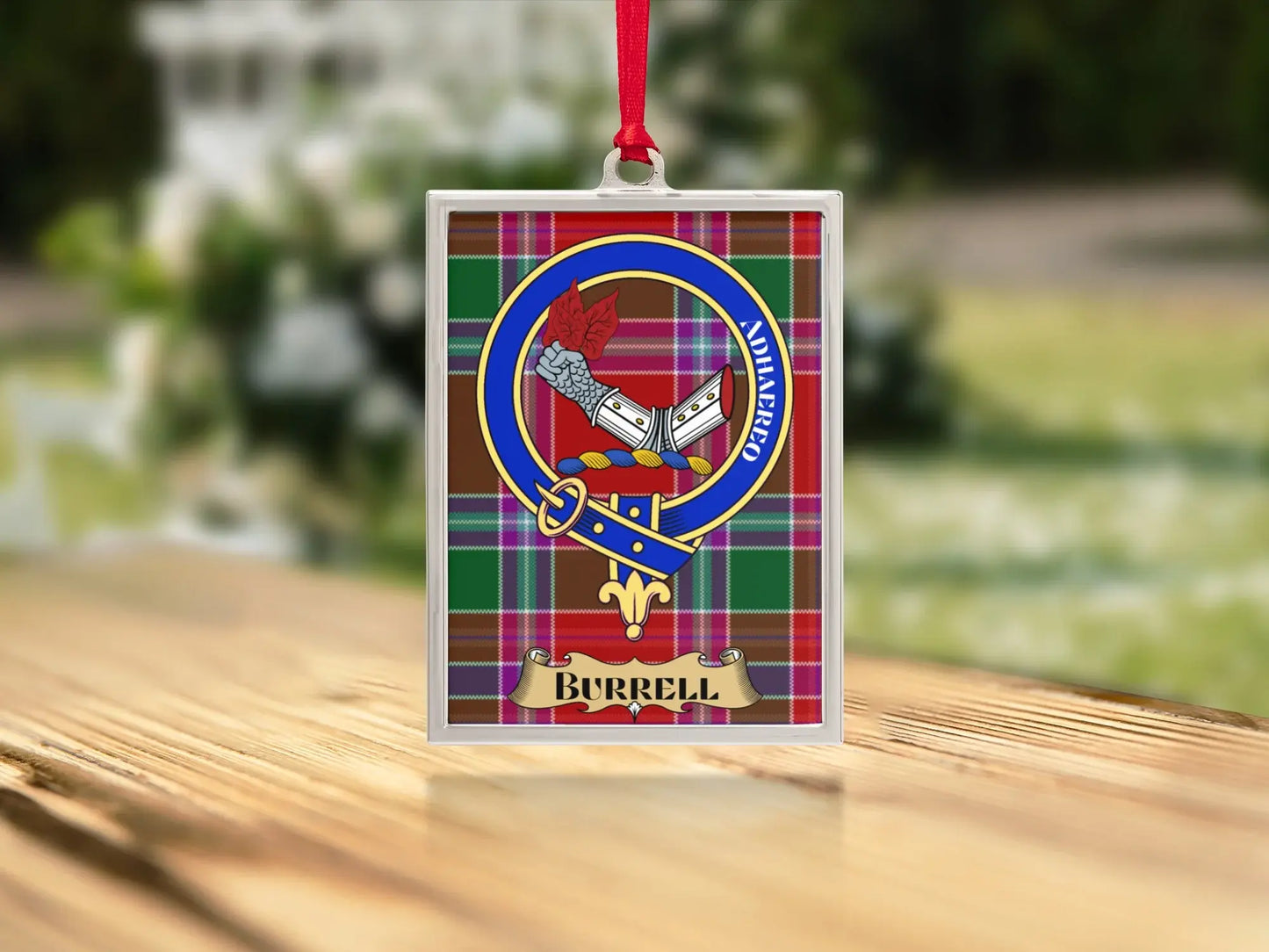 Burrell Crest Plaid Pattern Personalized Ornament product