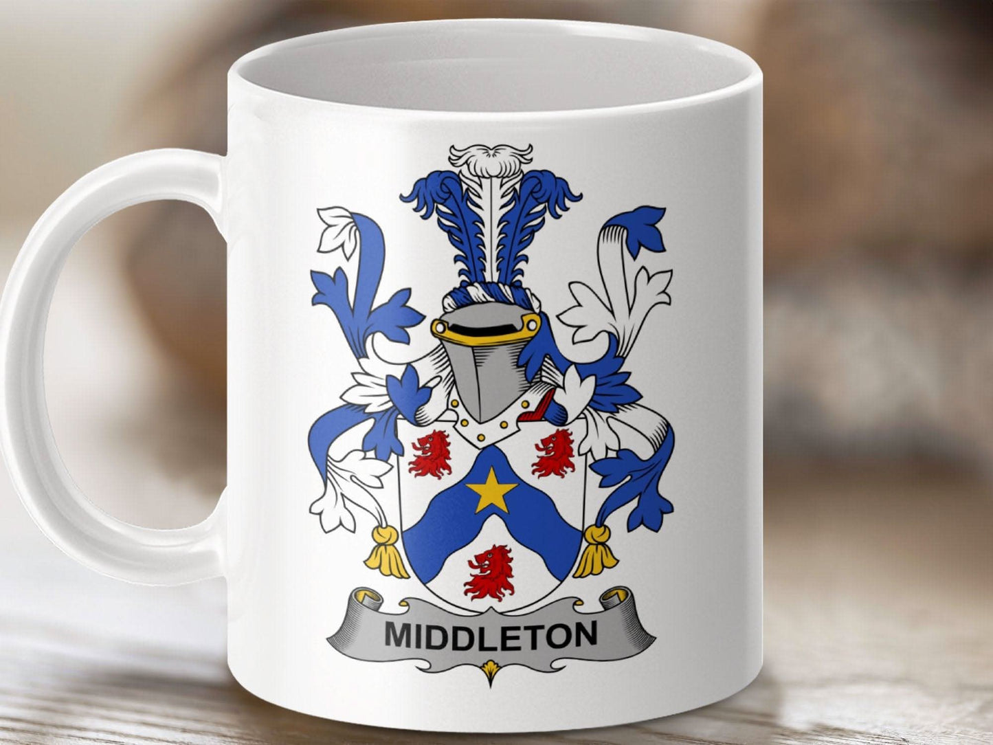 Middleton Surname Irish Family Crest Mug - Celtic Ancestry Gifts