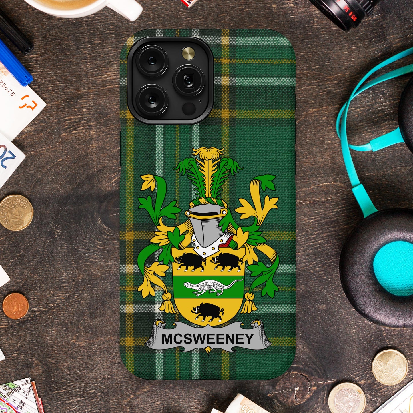 McSweeney Irish Family Crest Cell phone cover - Celtic Ancestry Gifts