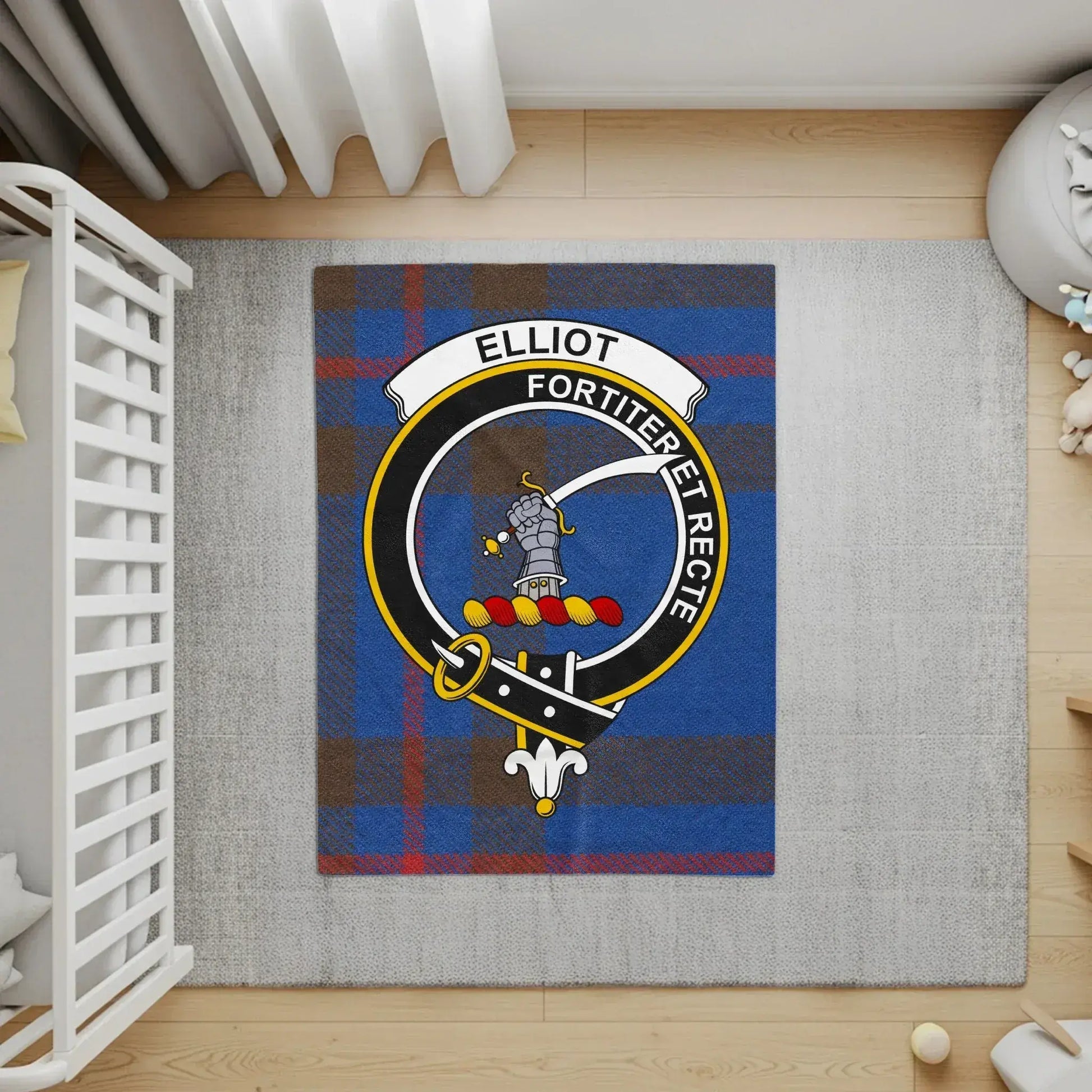 Fortiter et Recte Family Crest Bedroom Rug product