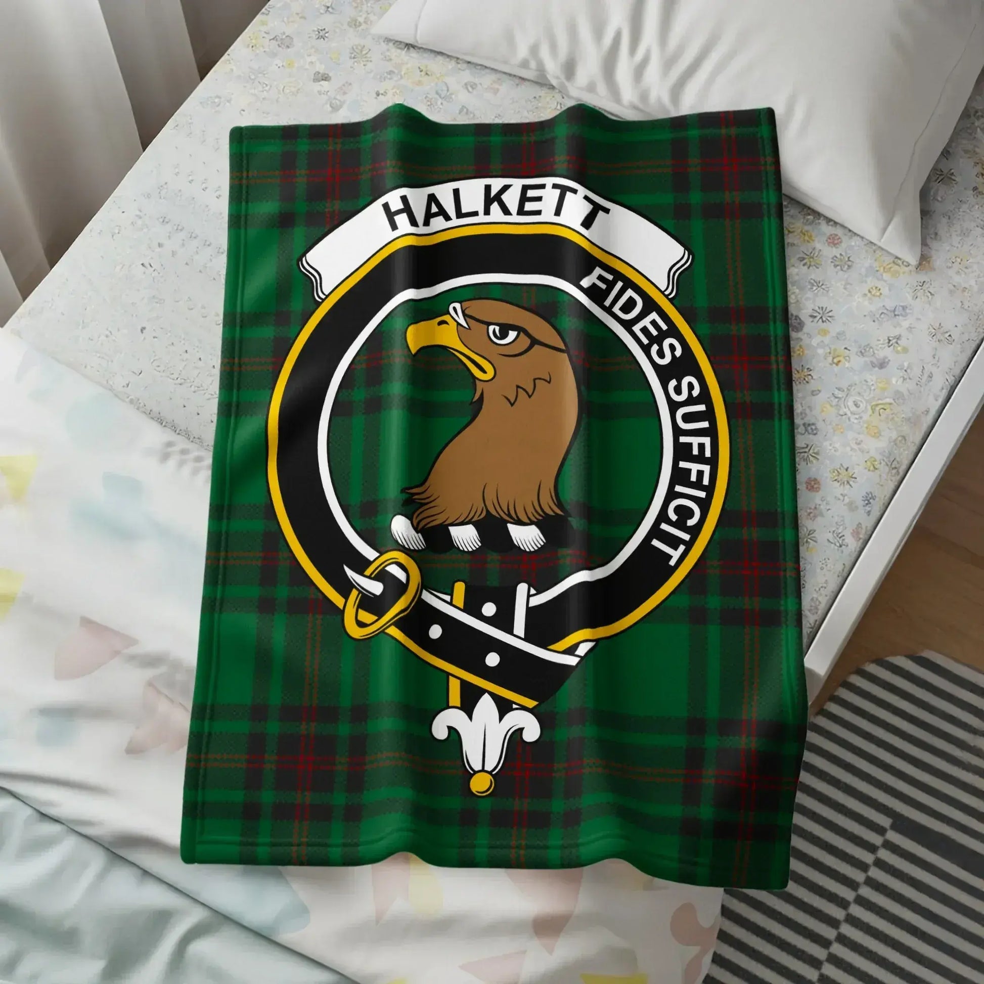 Halkett Fides Sufficit Tartan Fleece Blanket product