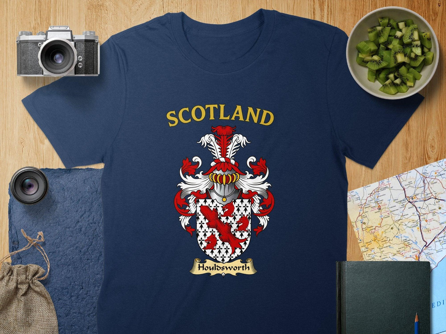 Houldsworth Family Crest Unique Scottish Heritage T-Shirt - Celtic Ancestry Gifts