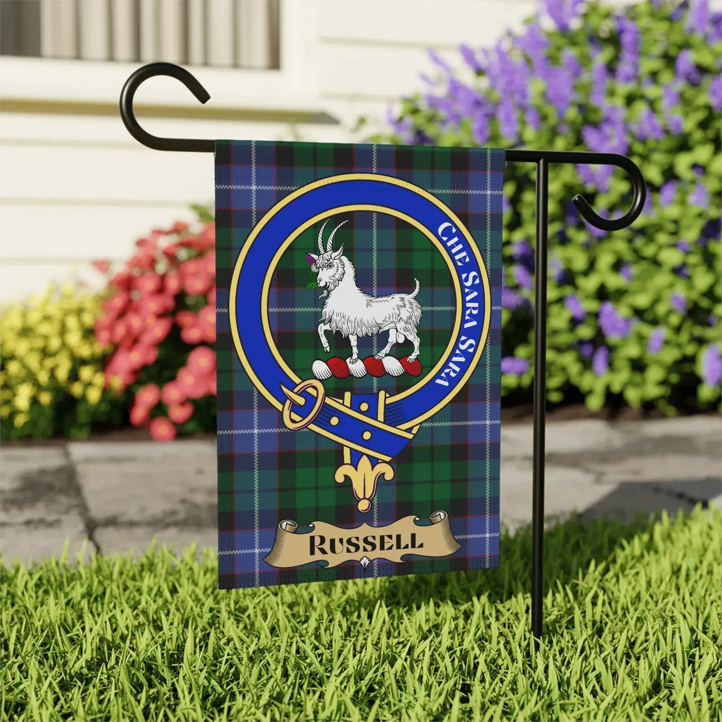 Personalized Tartan Clan Crest Garden Flag product type