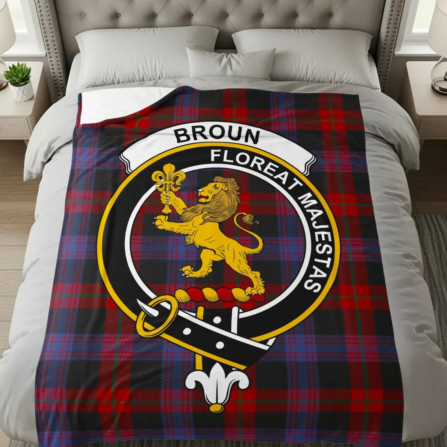 Floreat Majestas Lion Crest Design Blanket product