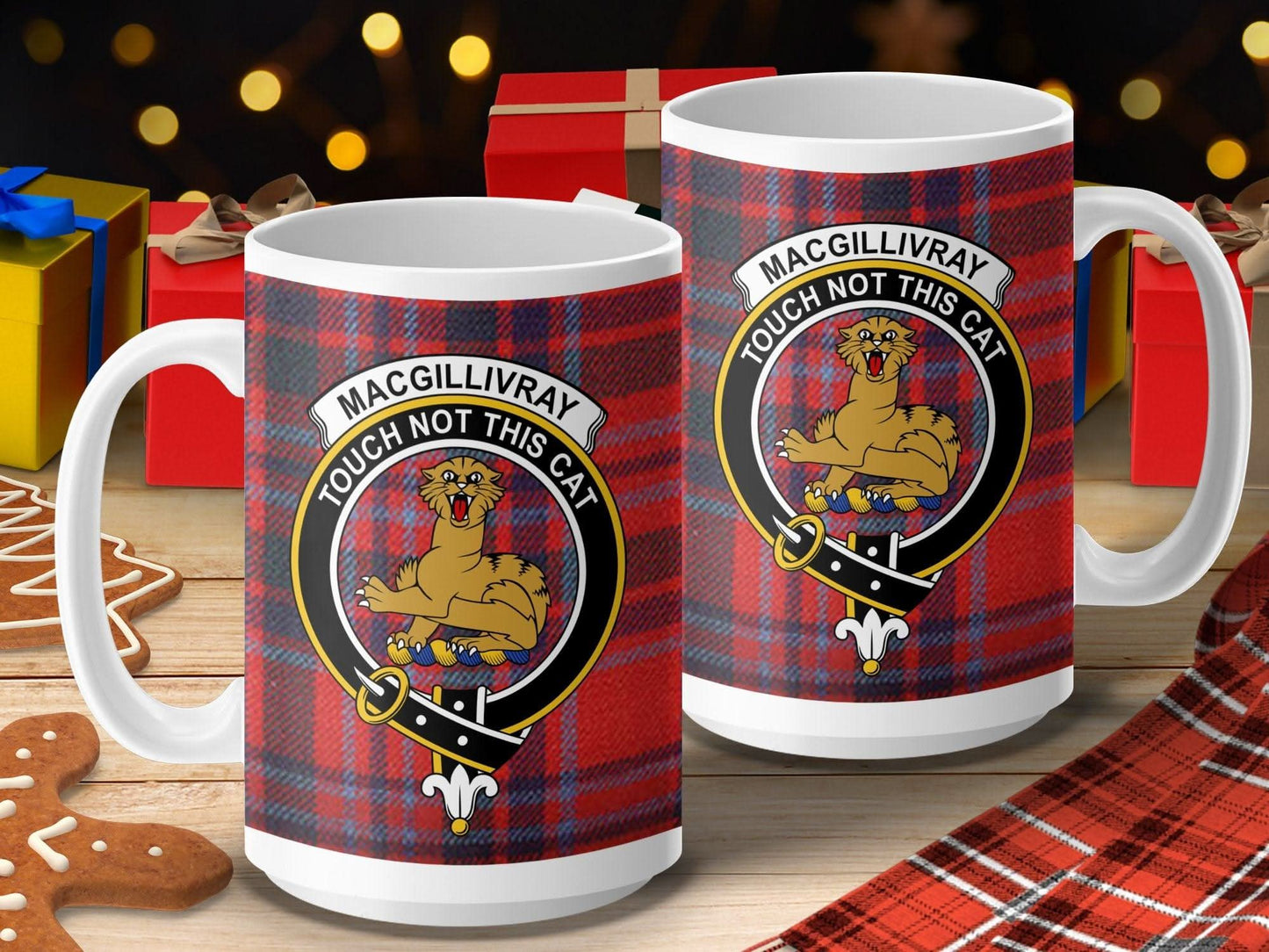 MacGillivray Touch Not This Cat Plaid Pattern Mug product