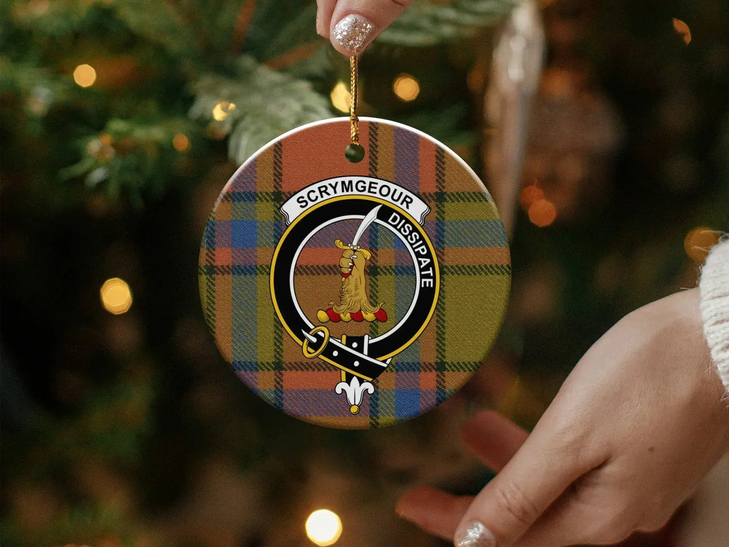Scrymegour Dissipate Tartan Christmas Ornament product